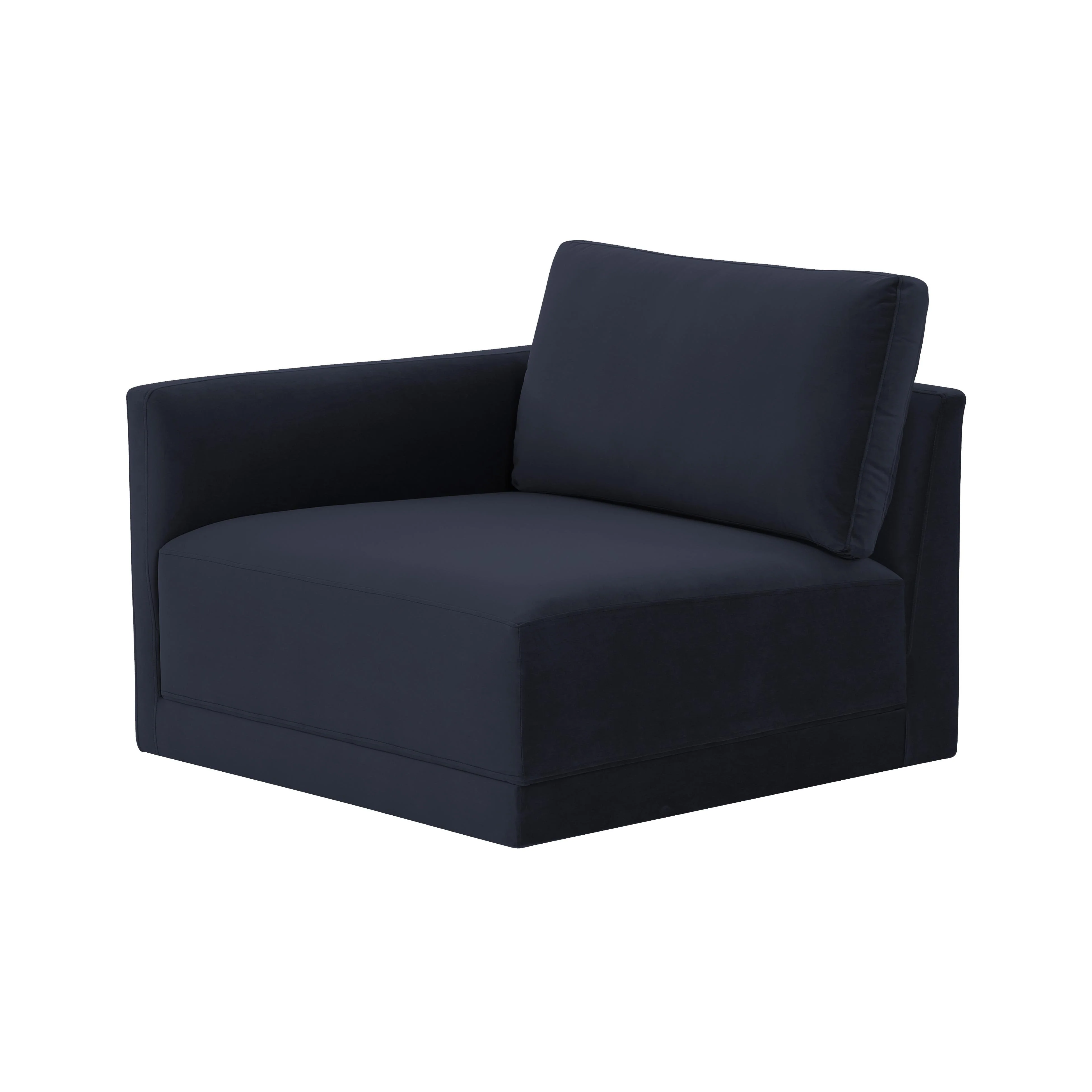 Willow Velvet Modular LAF Corner Chair 42 Willow Velvet Modular LAF Corner Chair