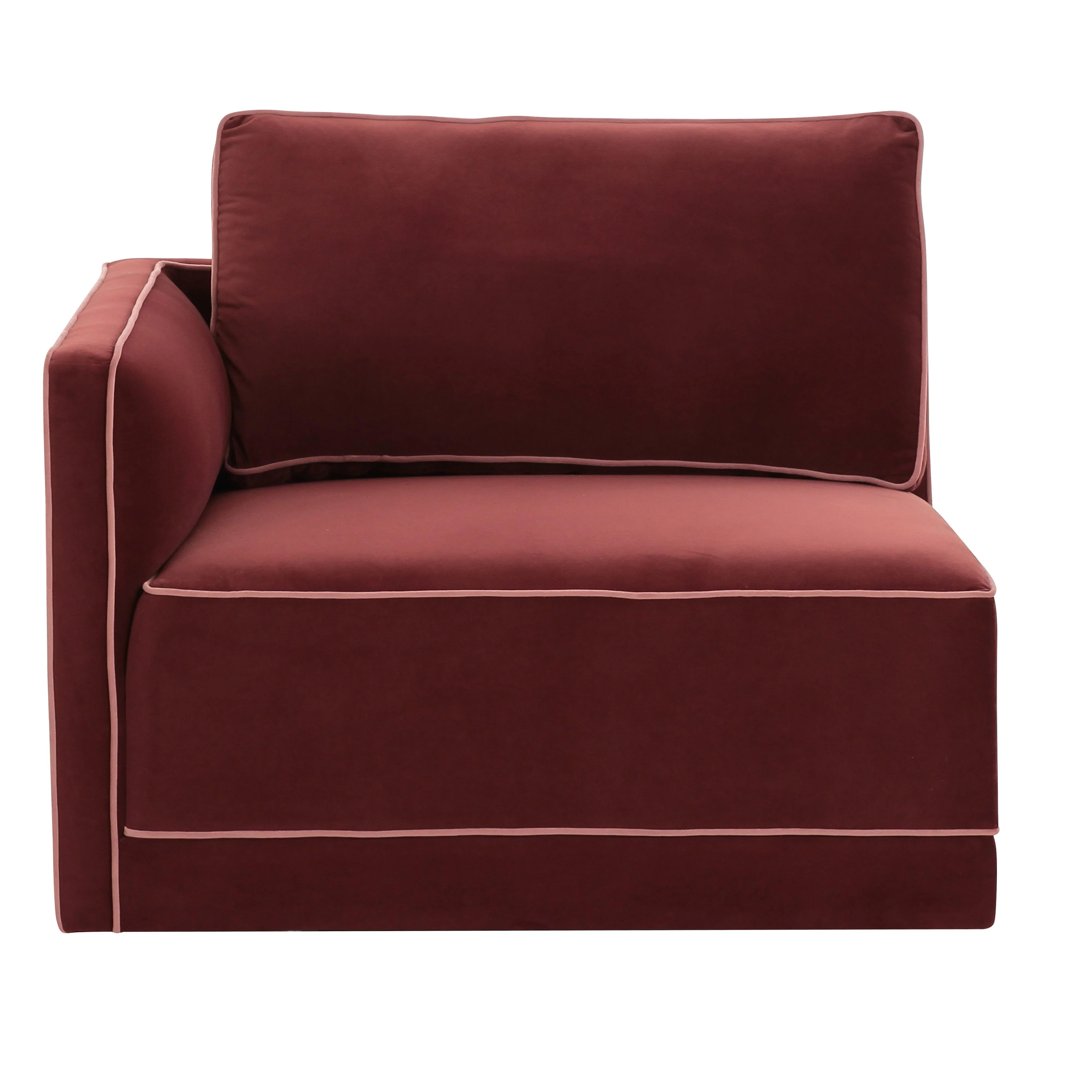 Willow Velvet Modular LAF Corner Chair 46 Willow Velvet Modular LAF Corner Chair
