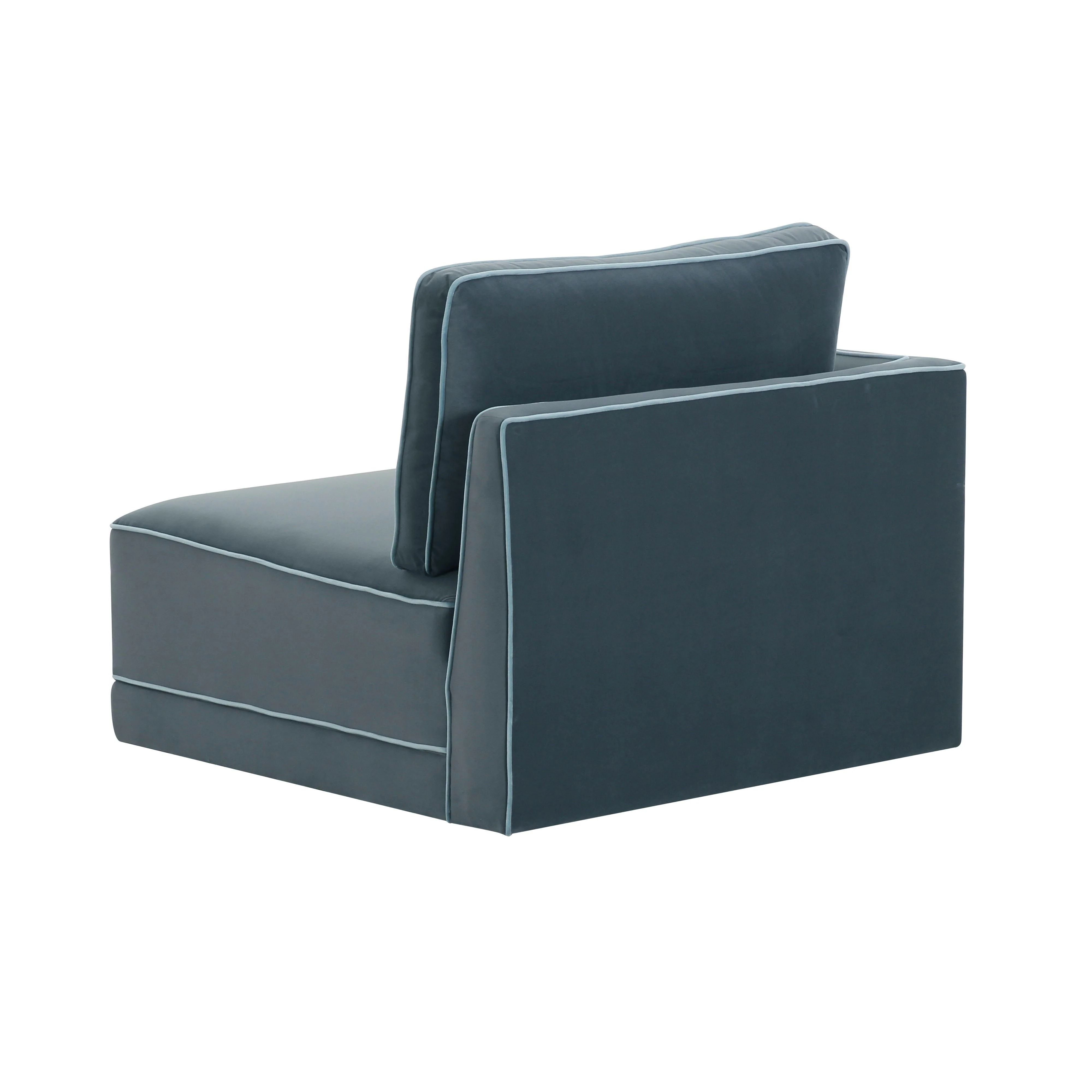 Willow Velvet Modular LAF Corner Chair 51 Willow Velvet Modular LAF Corner Chair
