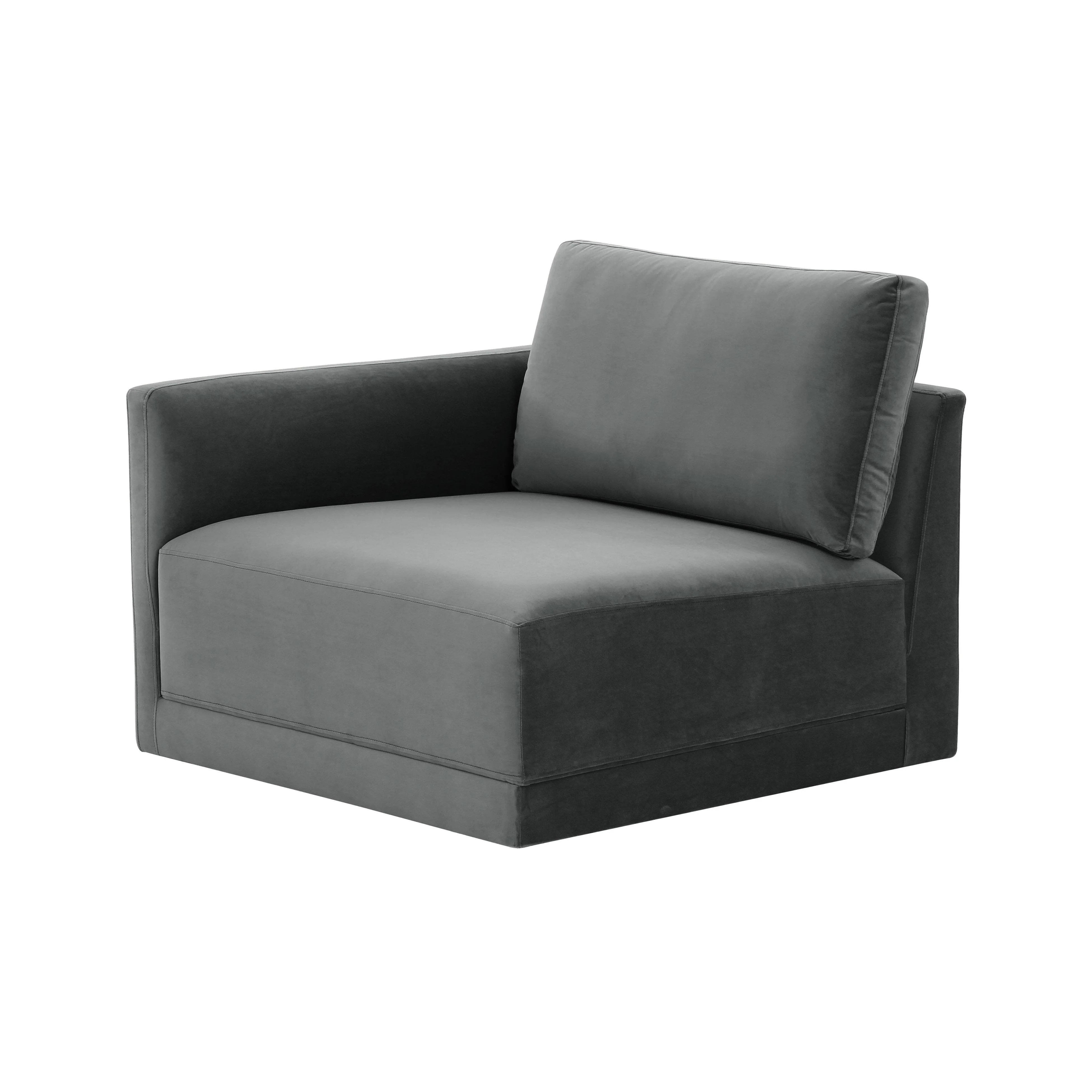 Willow Velvet Modular LAF Corner Chair 35 Willow Velvet Modular LAF Corner Chair