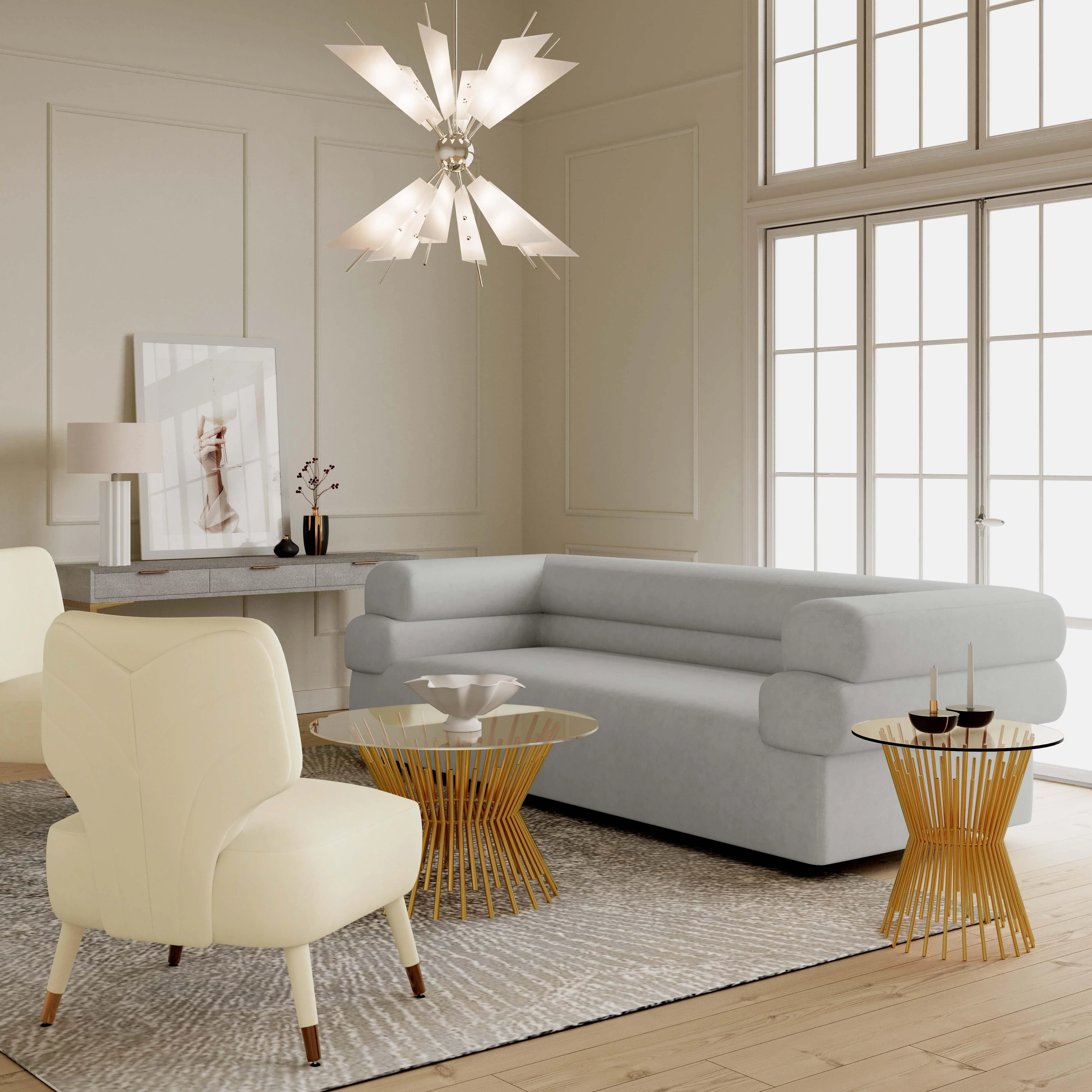 Elsa Upholstered Sofa by Inspire Me! Home Decor 23 Elsa Upholstered Sofa by Inspire Me! Home Decor