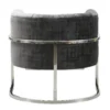 Magnolia Velvet Accent Chair with Silver Base