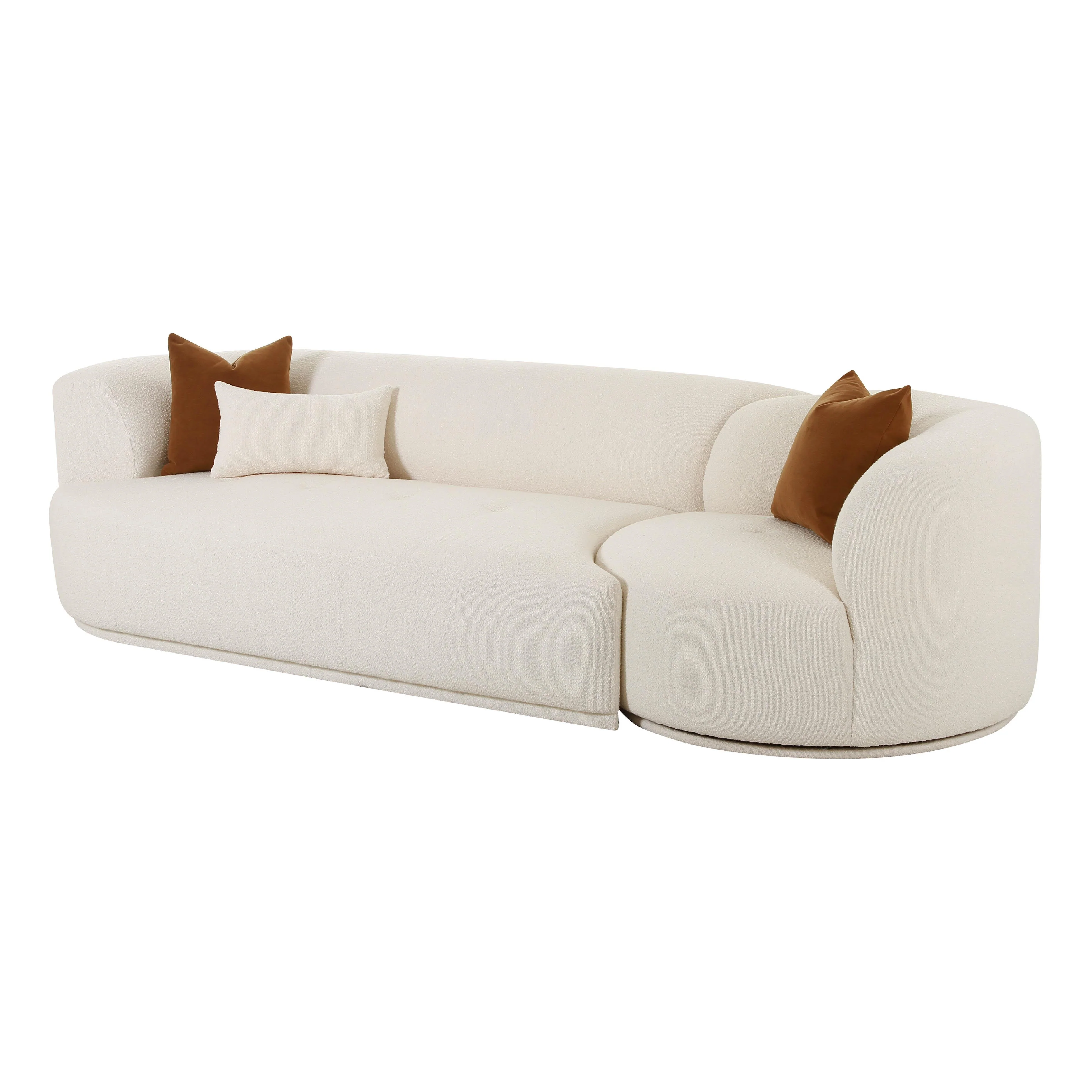 Fickle Cream Boucle 2-Piece Modular Sofa 29 Fickle Cream Boucle 2-Piece Modular Sofa