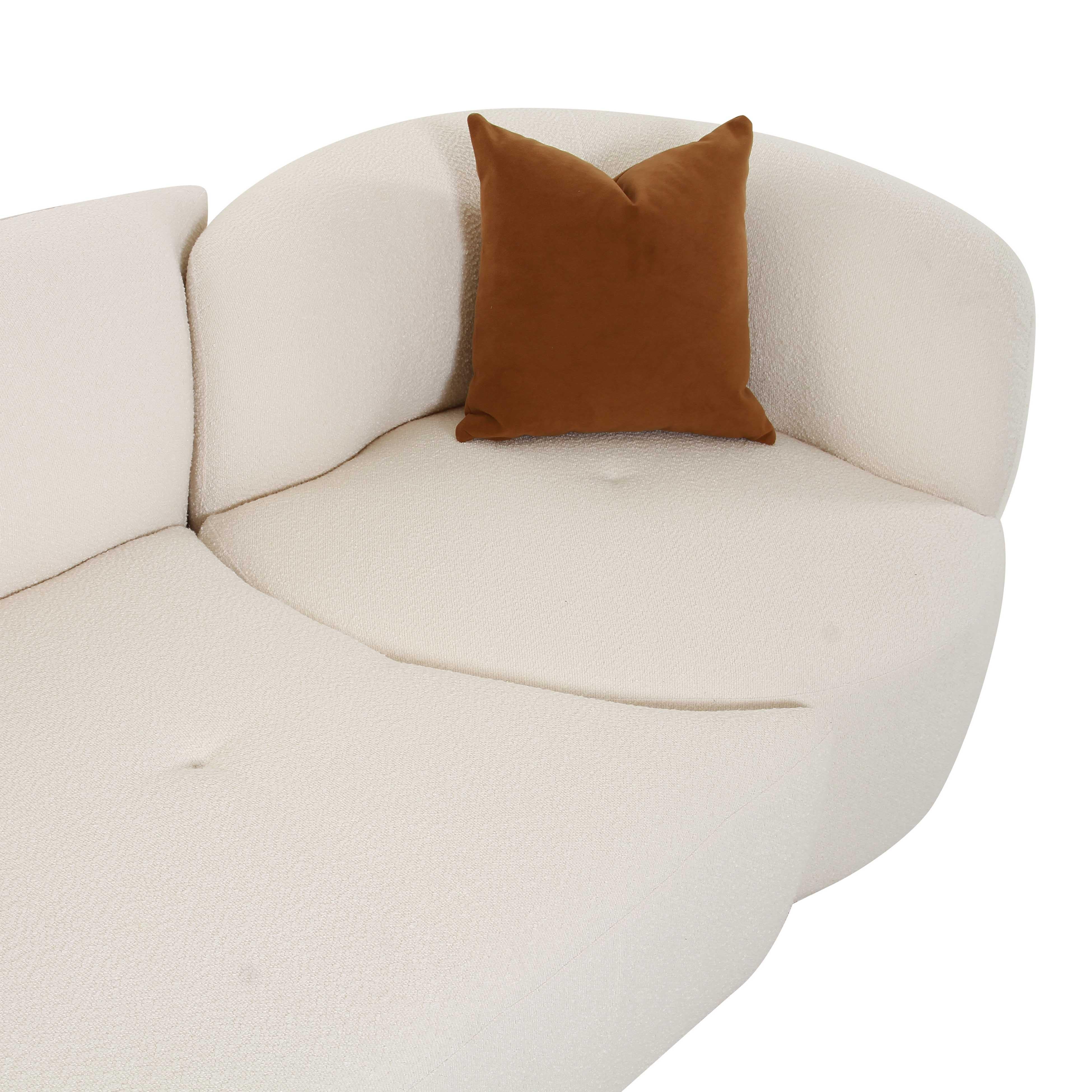 Fickle Cream Boucle 2-Piece Modular Sofa 30 Fickle Cream Boucle 2-Piece Modular Sofa