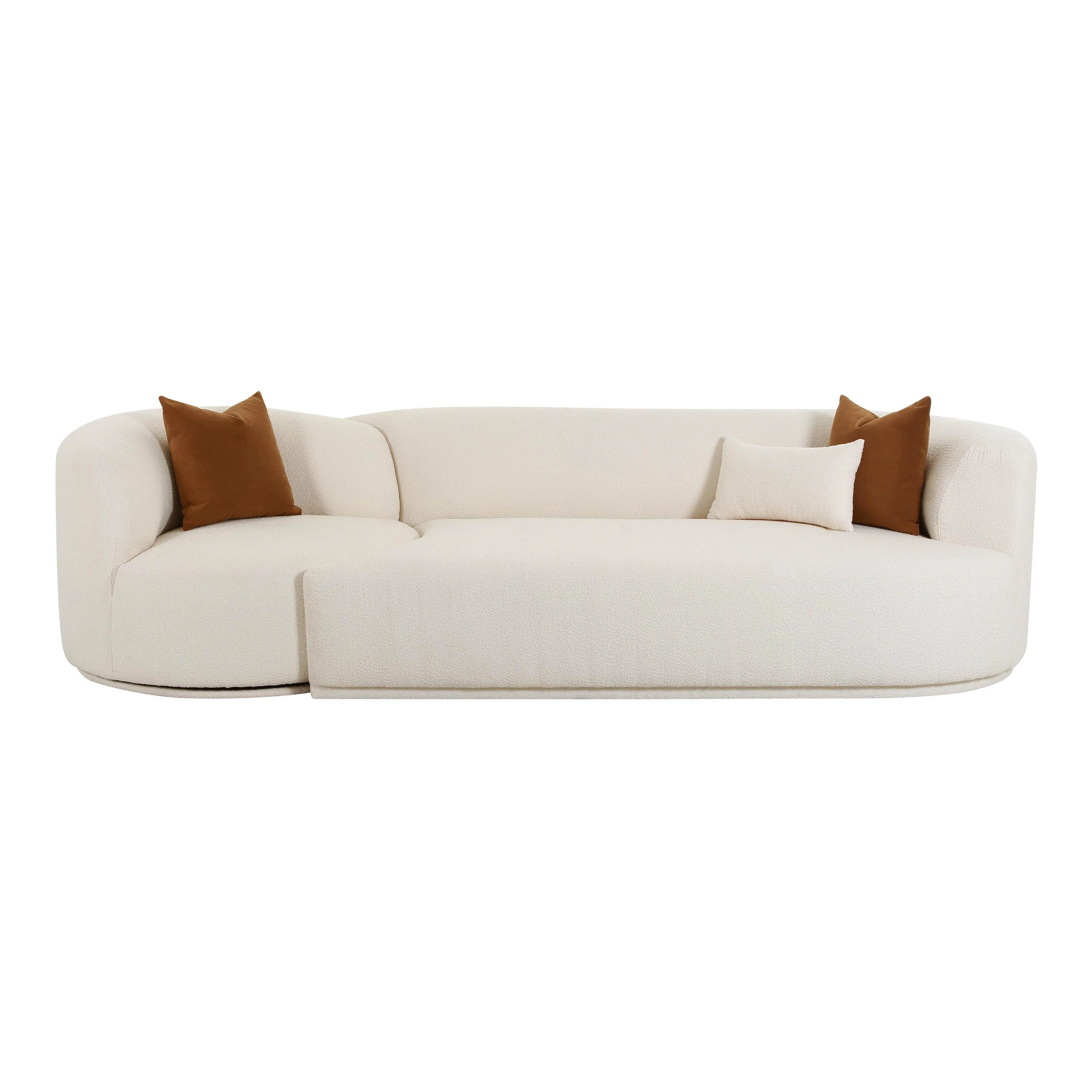 Fickle Cream Boucle 2-Piece Modular Sofa 19 Fickle Cream Boucle 2-Piece Modular Sofa