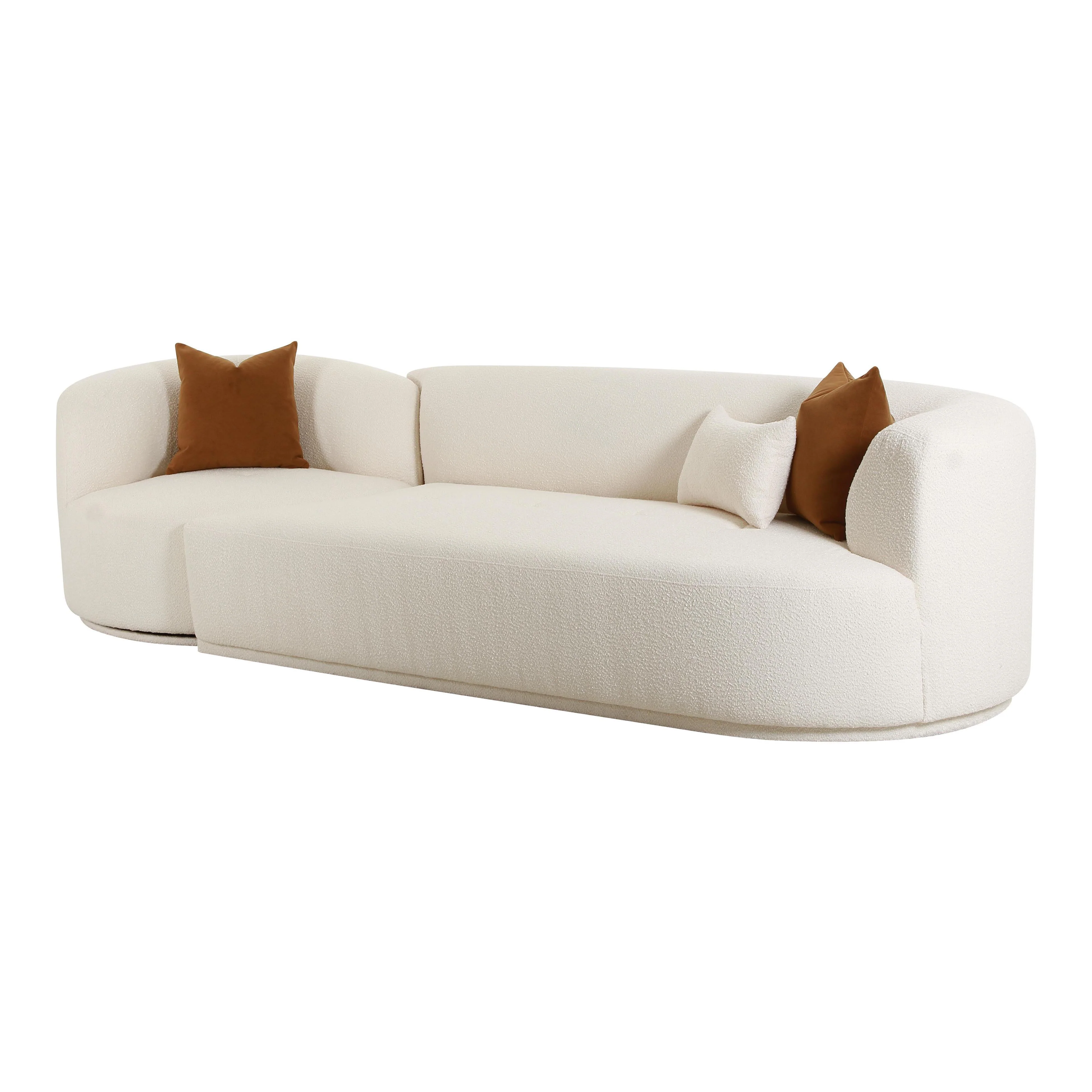Fickle Cream Boucle 2-Piece Modular Sofa 20 Fickle Cream Boucle 2-Piece Modular Sofa