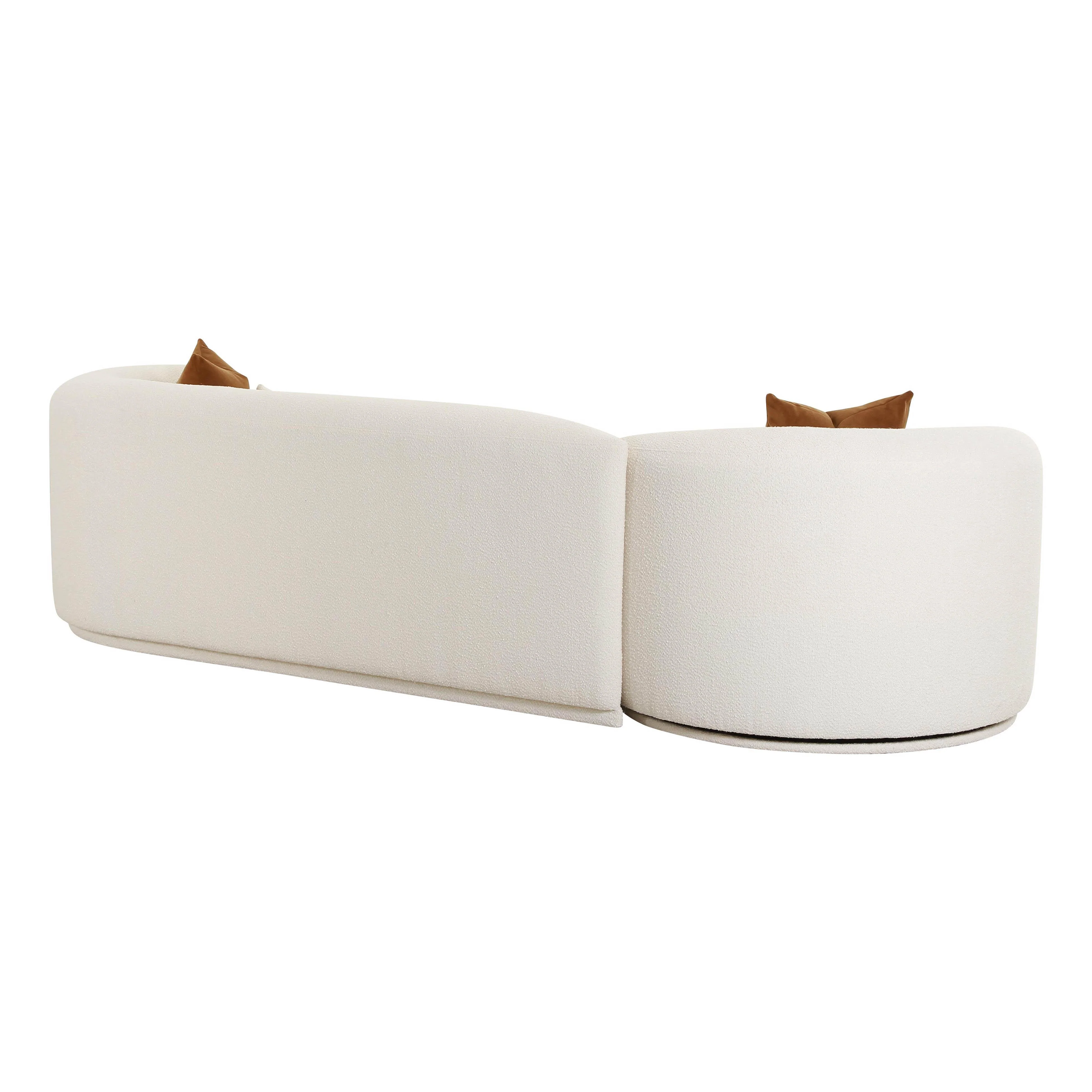Fickle Cream Boucle 2-Piece Modular Sofa 22 Fickle Cream Boucle 2-Piece Modular Sofa