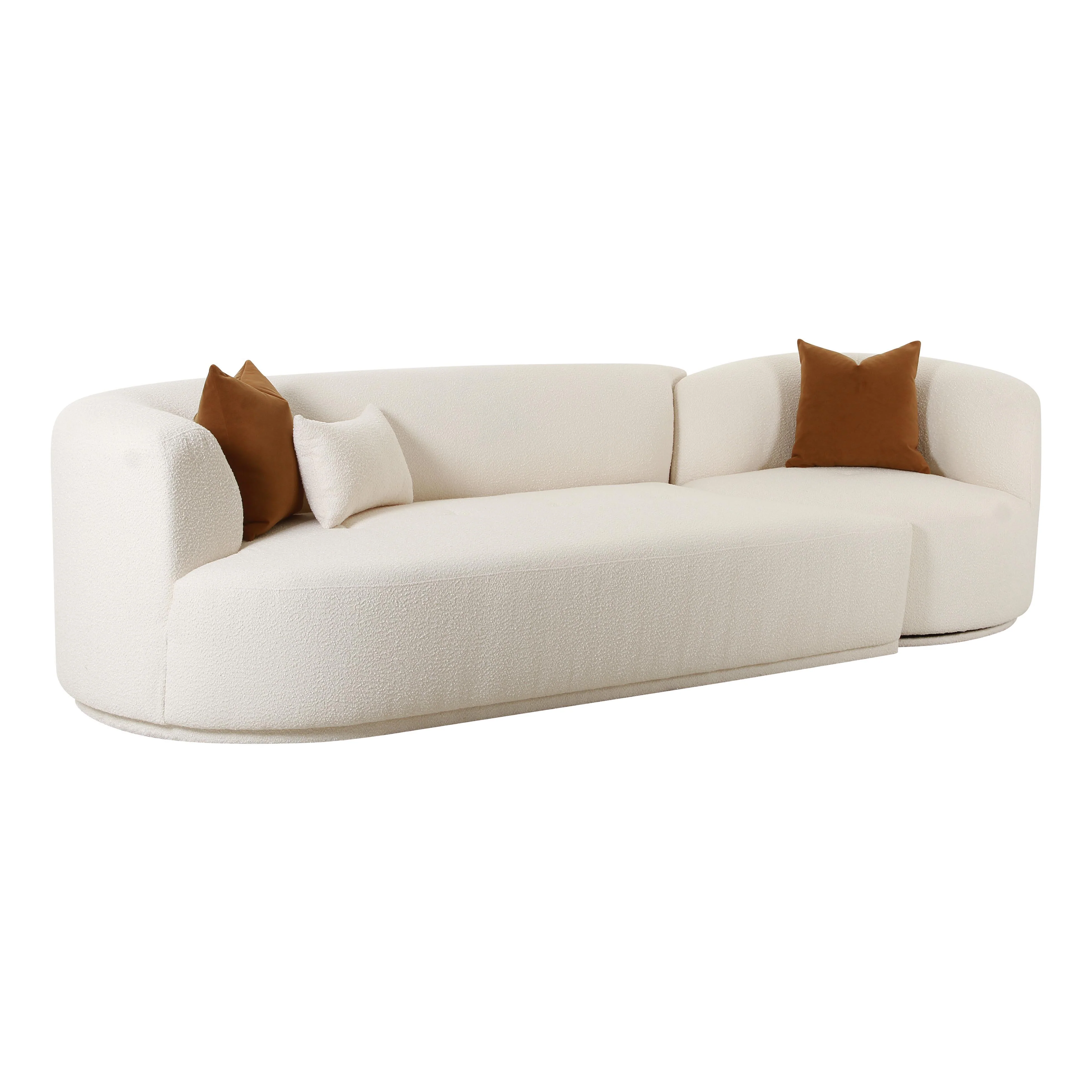 Fickle Cream Boucle 2-Piece Modular Sofa 25 Fickle Cream Boucle 2-Piece Modular Sofa