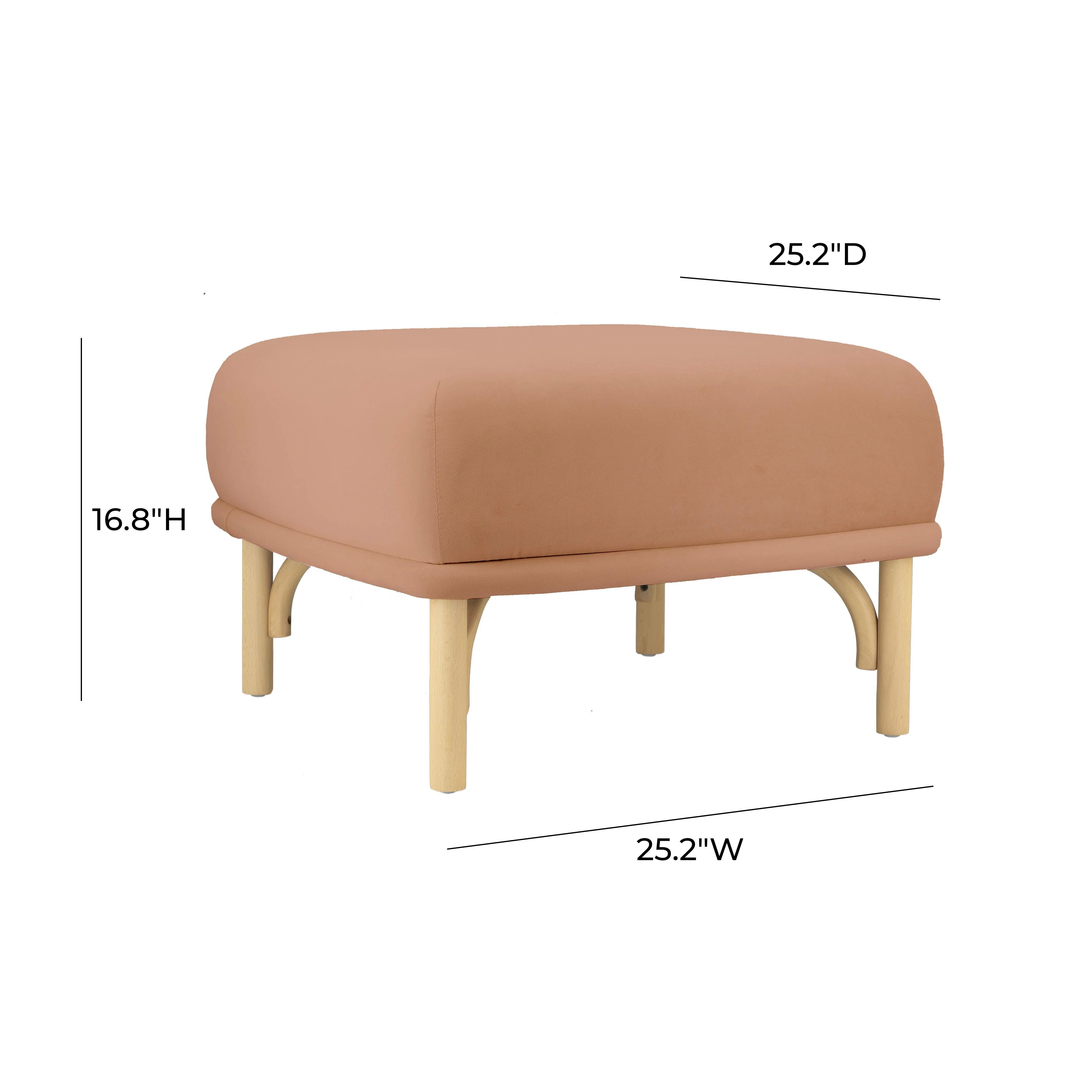 Desiree Velvet Ottoman 30 Desiree Velvet Ottoman