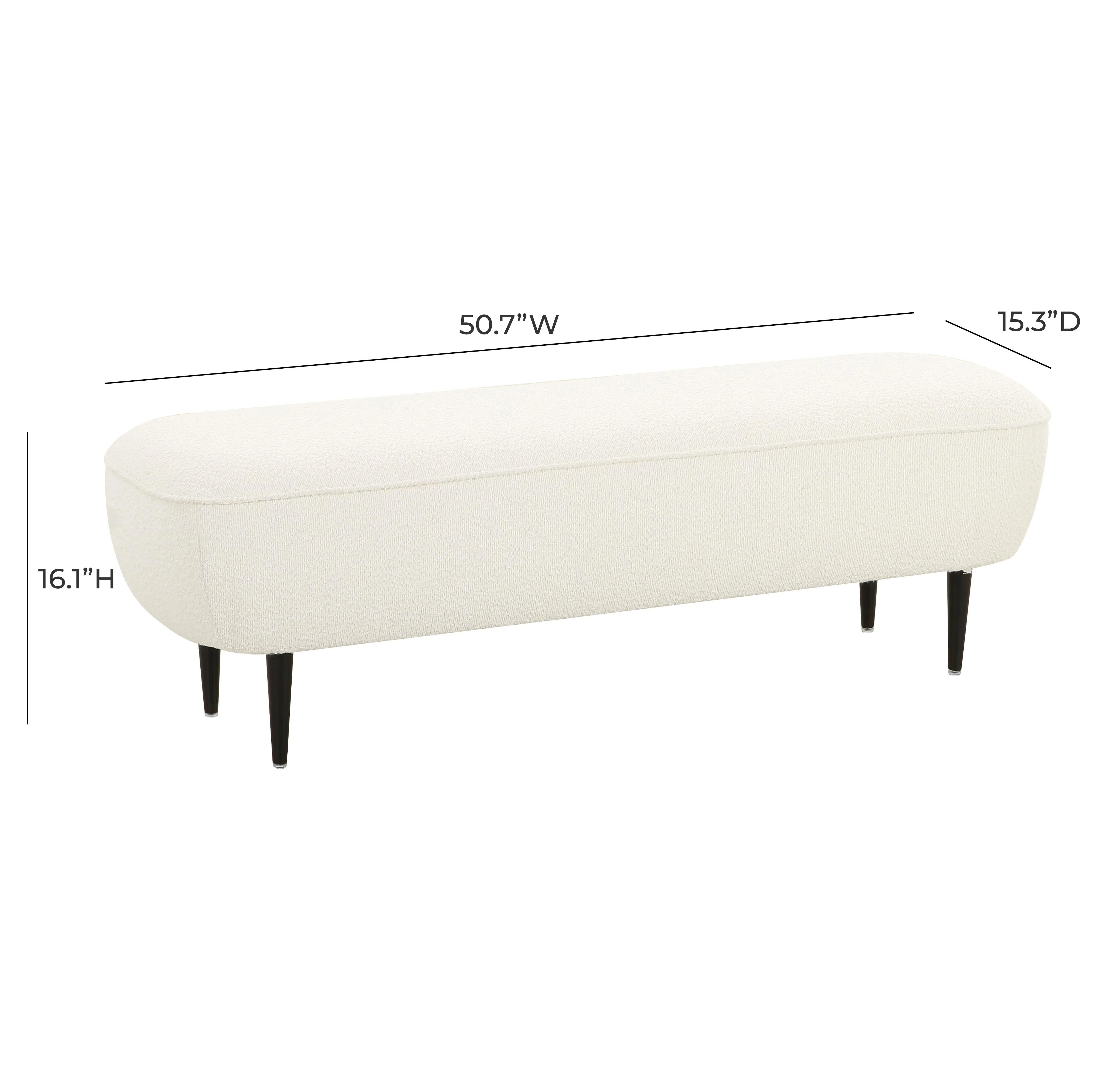 Denise Cream Boucle Bench 12 Denise Cream Boucle Bench