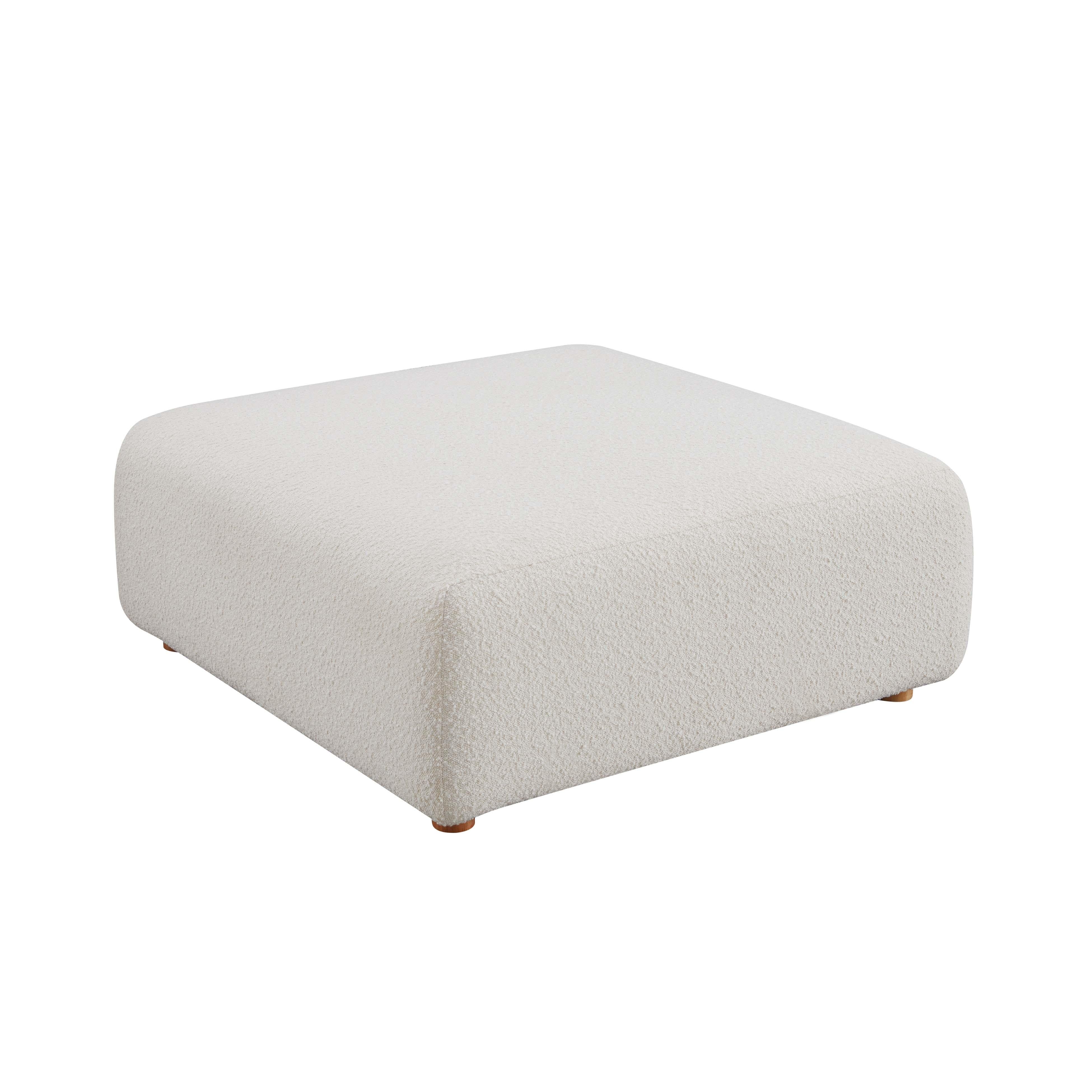 Hangover Cream Boucle Ottoman 1 Hangover Cream Boucle Ottoman