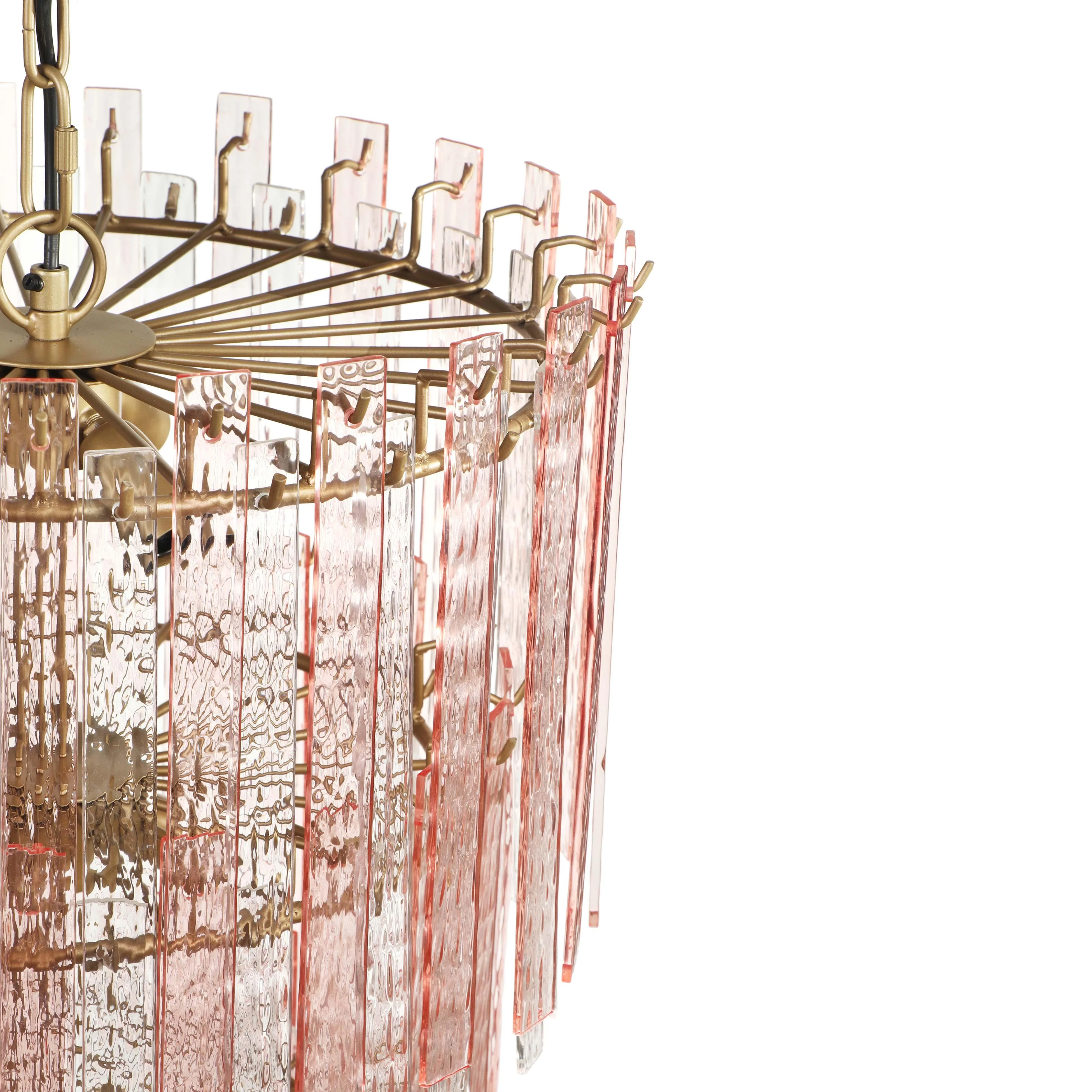 Hampshire Pink Acrylic 3-Tier Chandelier 11 Hampshire Pink Acrylic 3-Tier Chandelier