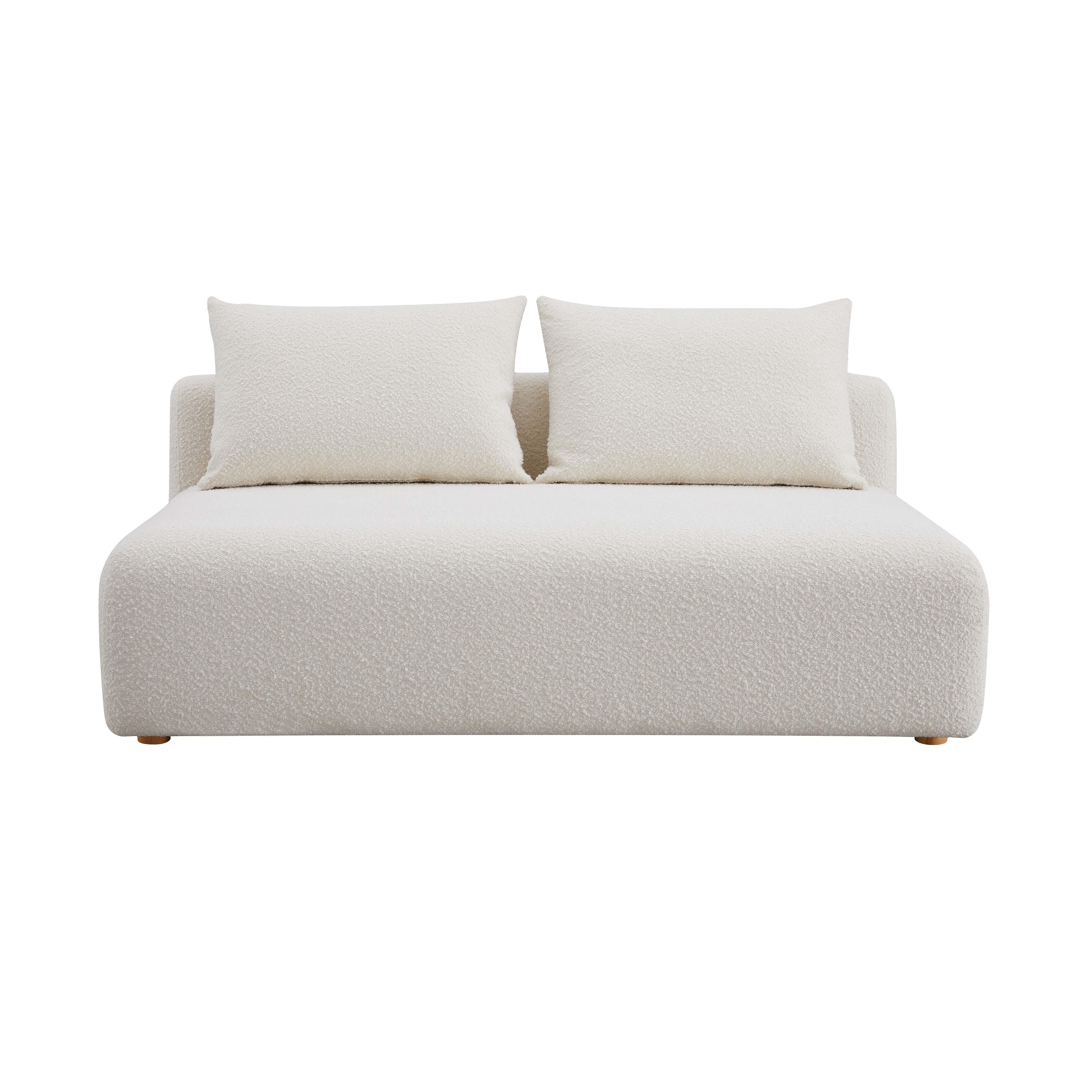 Hangover Cream Boucle Modular Loveseat 8 Hangover Cream Boucle Modular Loveseat