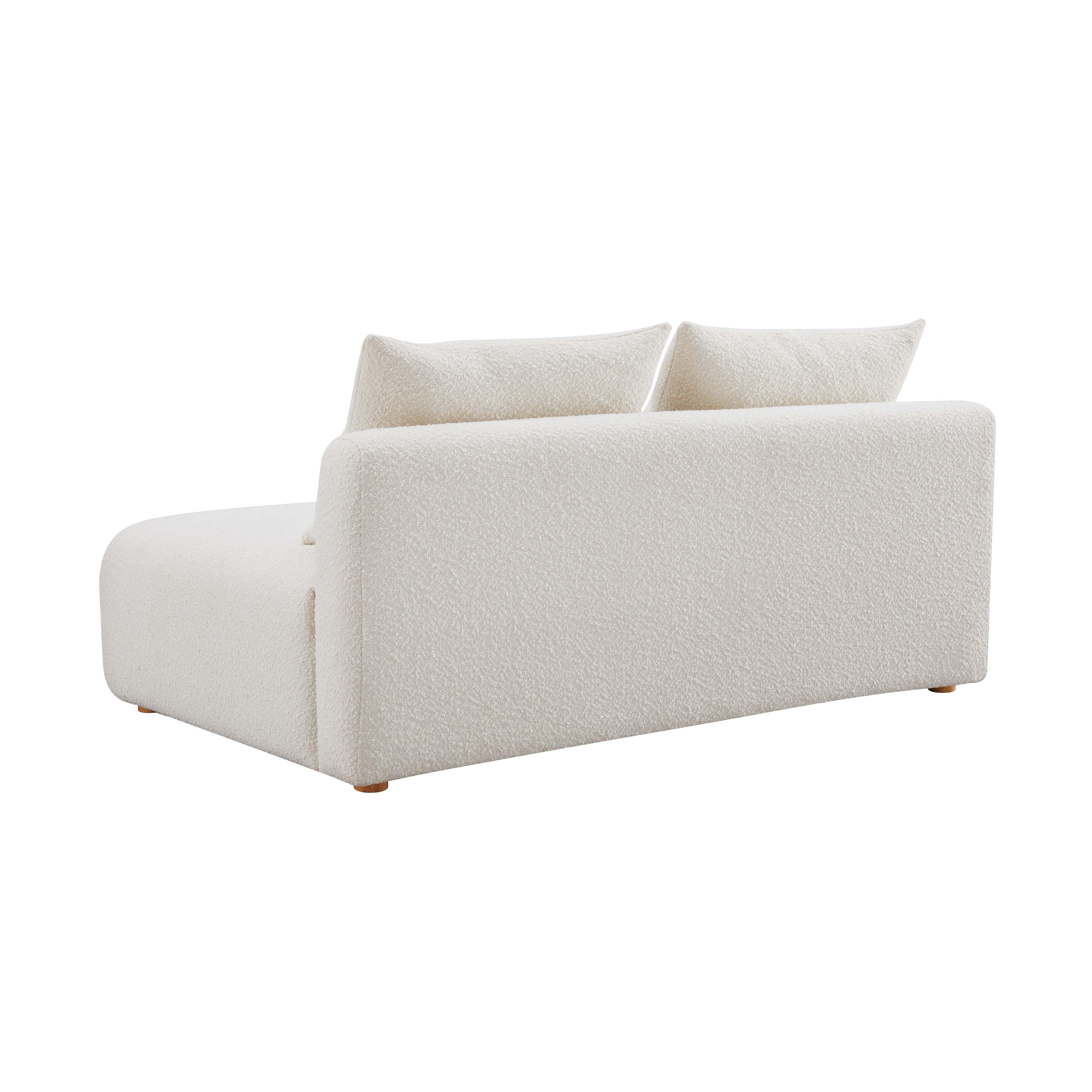 Hangover Cream Boucle Modular Loveseat 9 Hangover Cream Boucle Modular Loveseat