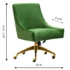 Beatrix Velvet Office Swivel Chair