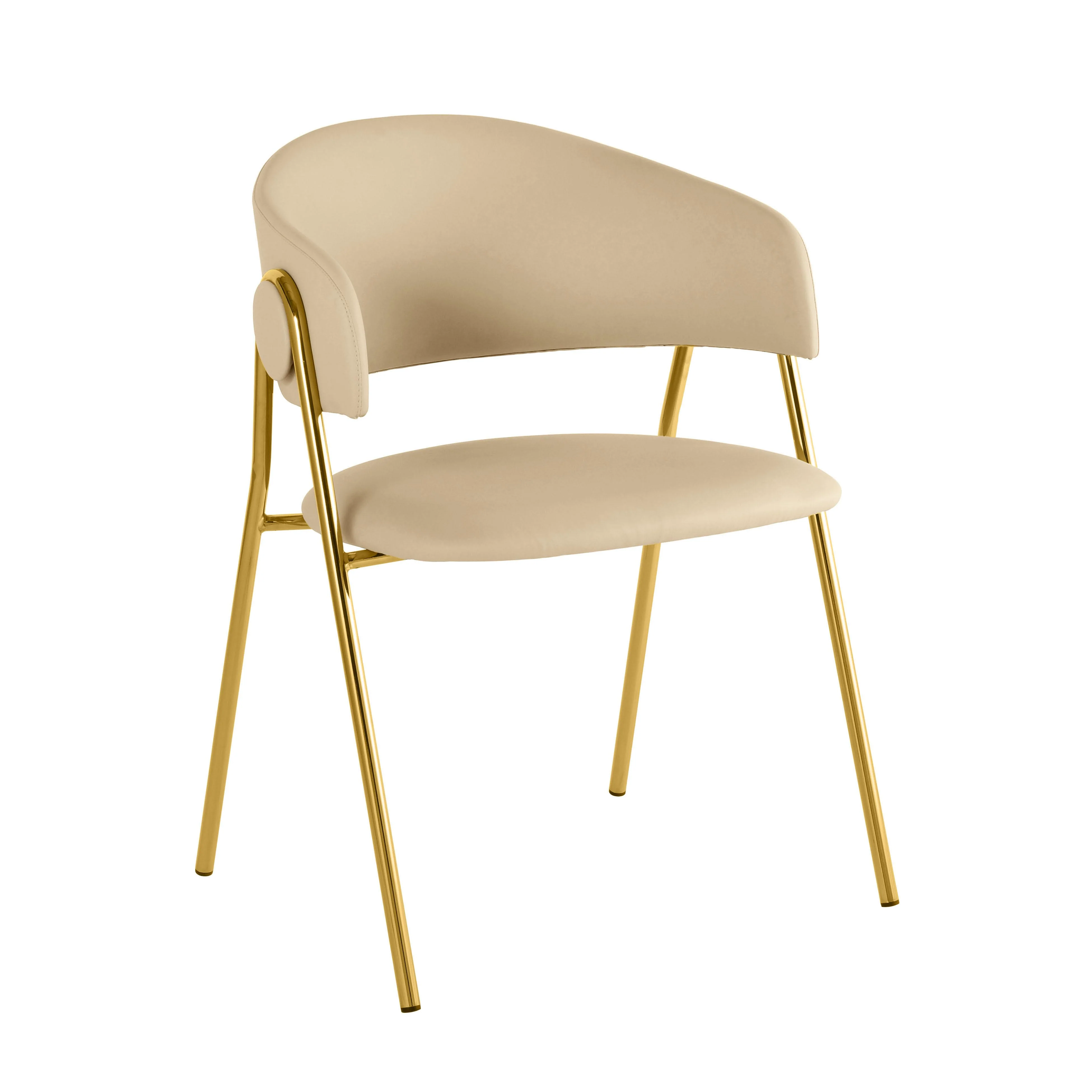 Lara Cream Performance Vegan Leather Dining Chair by Inspire Me! Home Decor - Set of 2 9 Lara Cream Performance Vegan Leather Dining Chair by Inspire Me! Home Decor - Set of 2