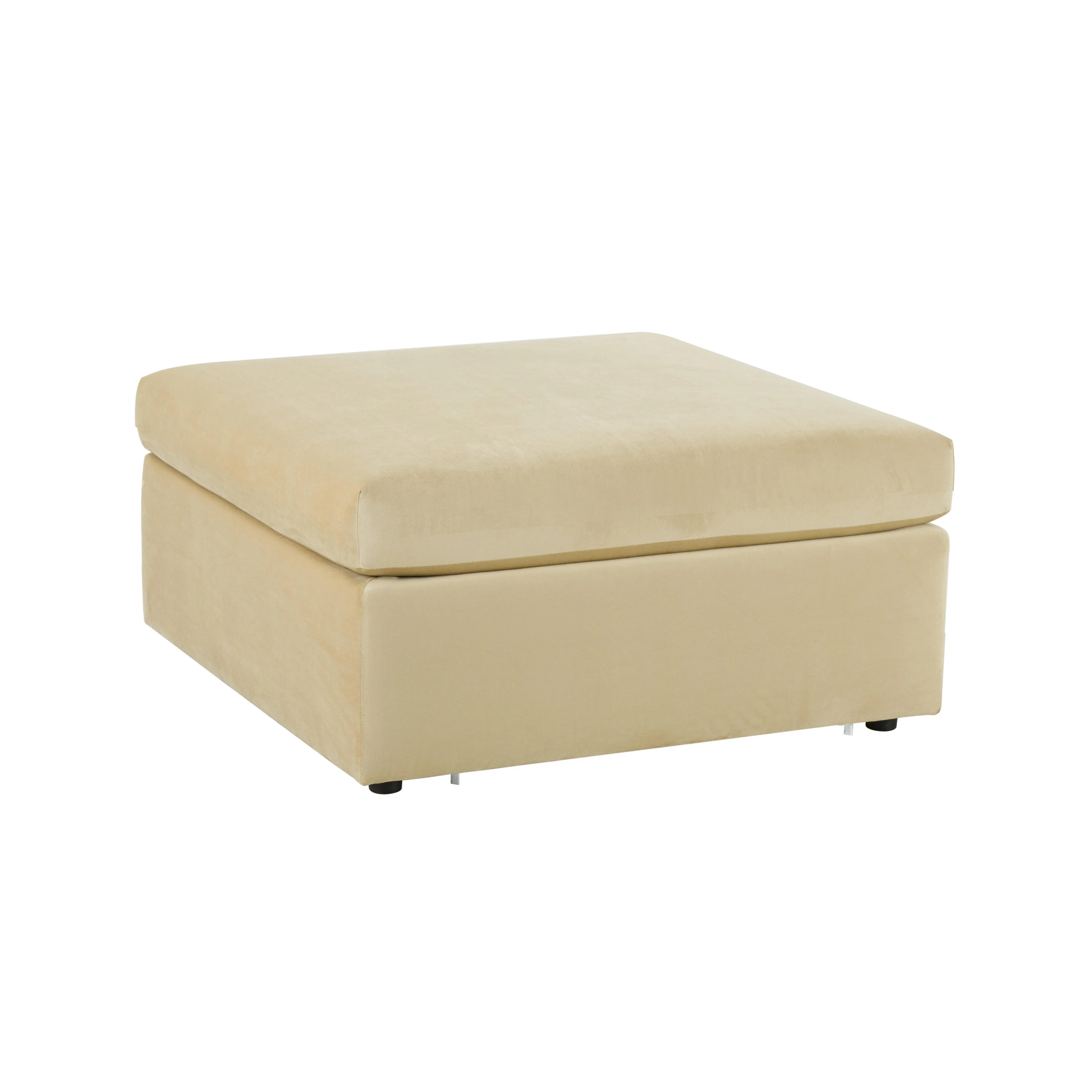 Jessie Champagne Velvet Modular Ottoman 1 Jessie Champagne Velvet Modular Ottoman