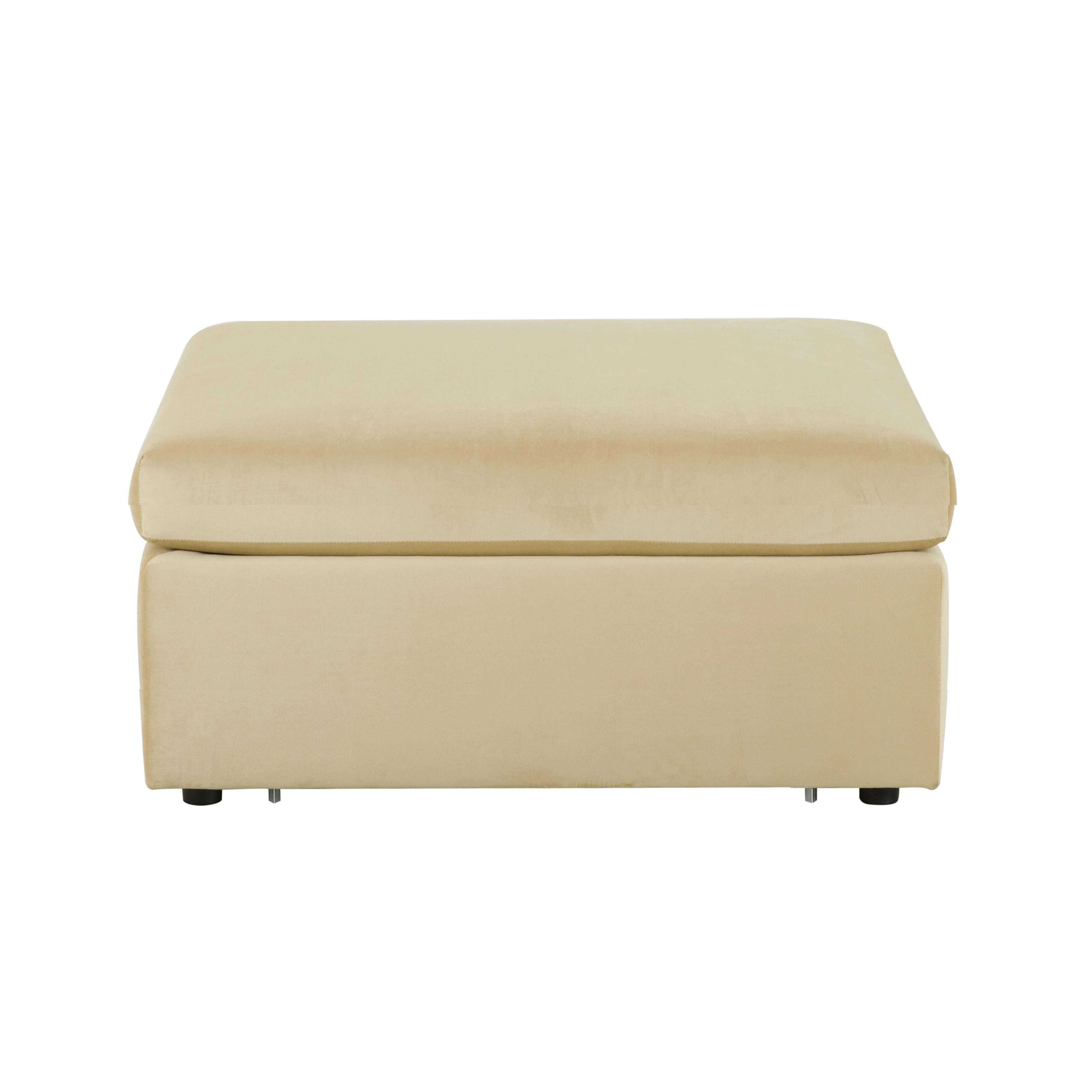 Jessie Champagne Velvet Modular Ottoman 9 Jessie Champagne Velvet Modular Ottoman