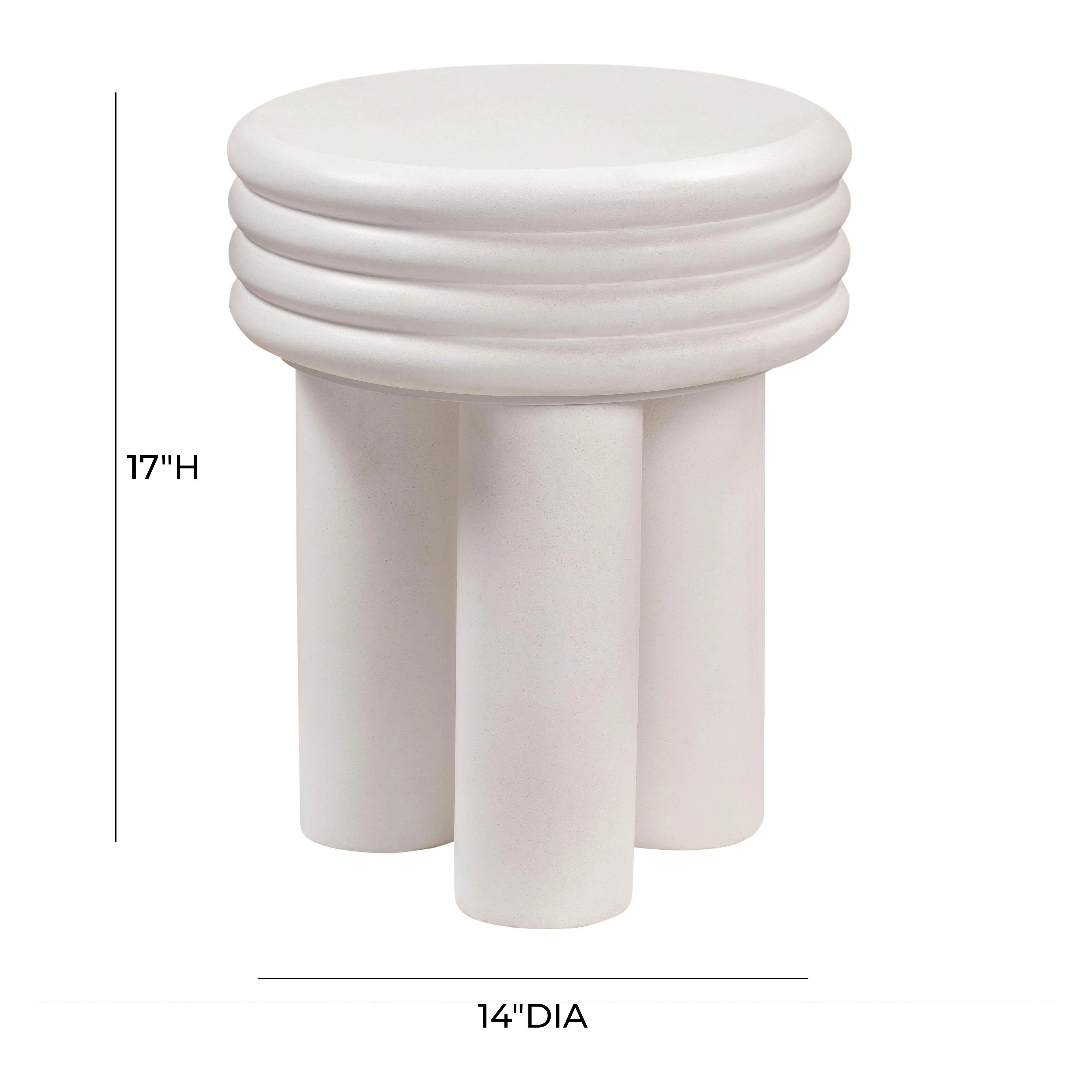 Delta Ivory Concrete Side Table 12 Delta Ivory Concrete Side Table