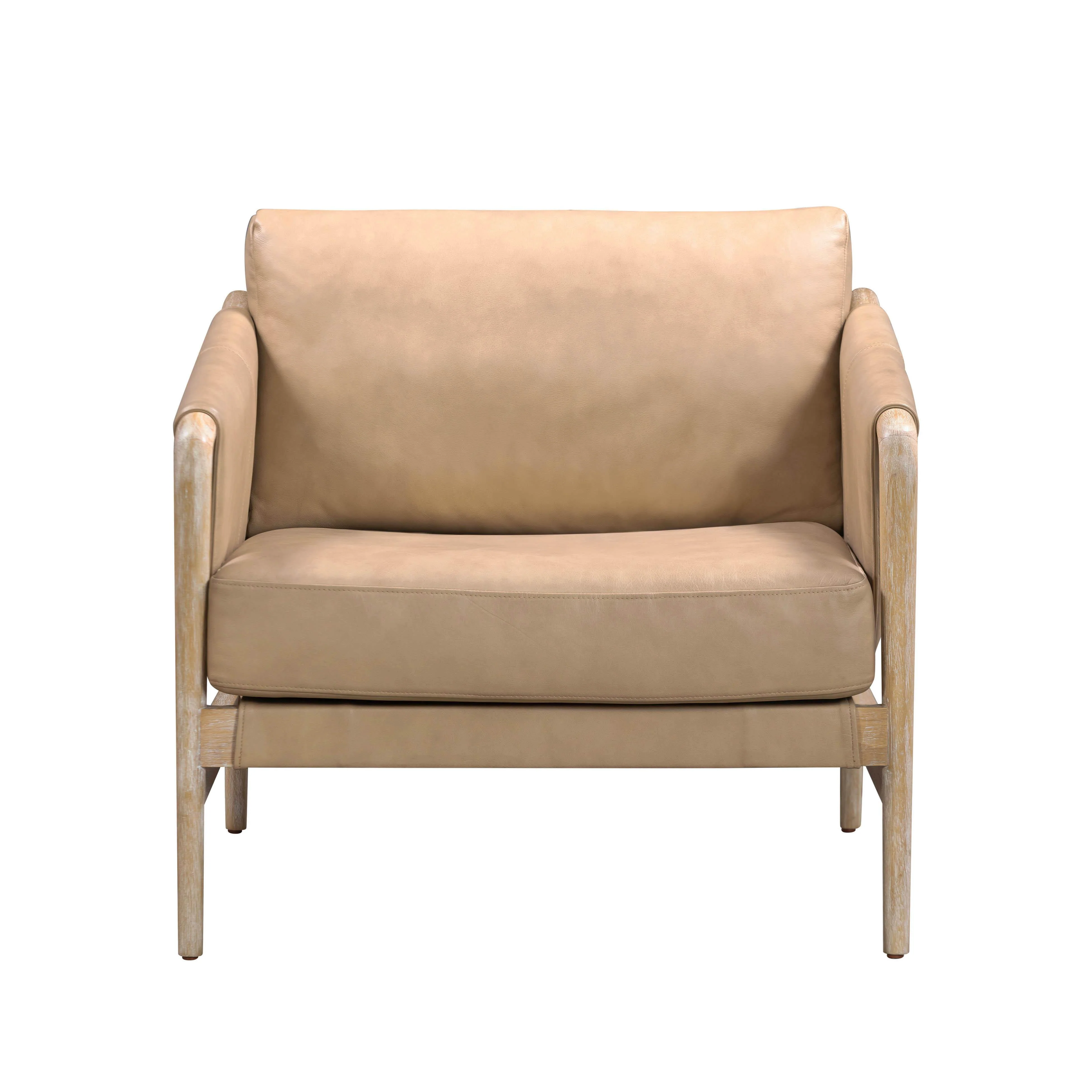 Chakka Tan Genuine Leather Accent Chair 9 Chakka Tan Genuine Leather Accent Chair