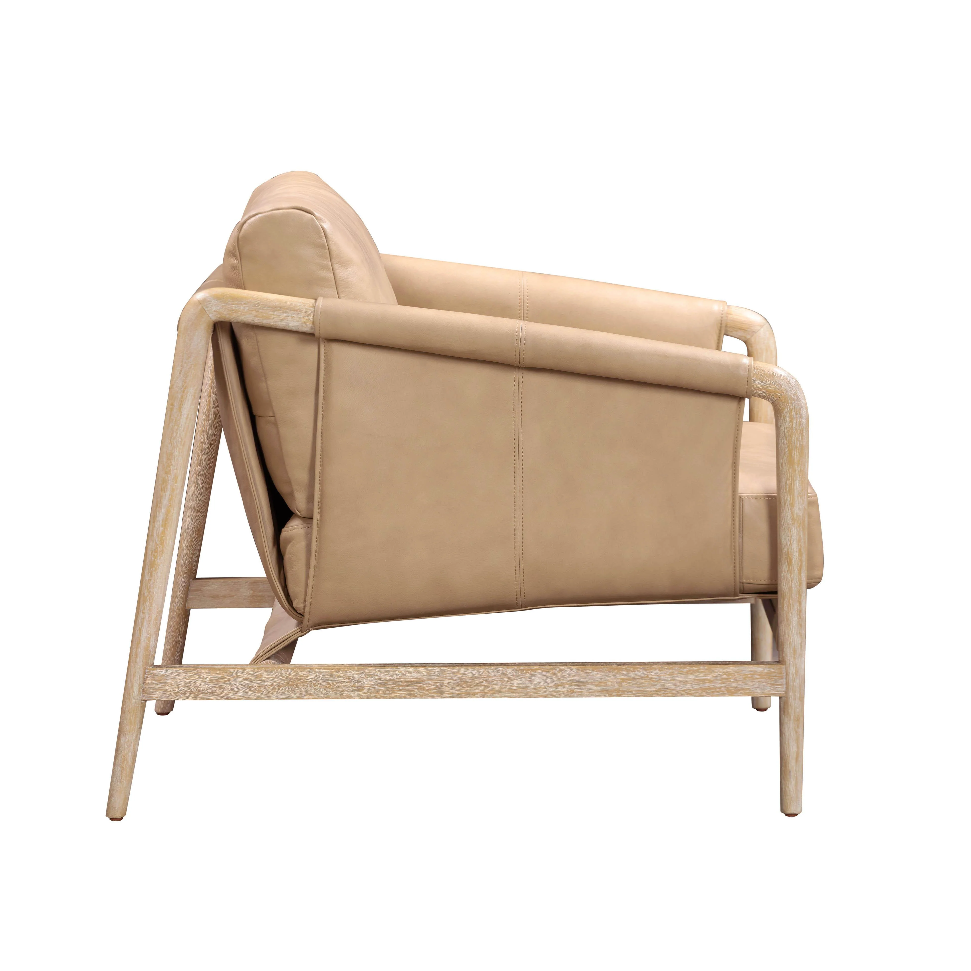 Chakka Tan Genuine Leather Accent Chair 10 Chakka Tan Genuine Leather Accent Chair