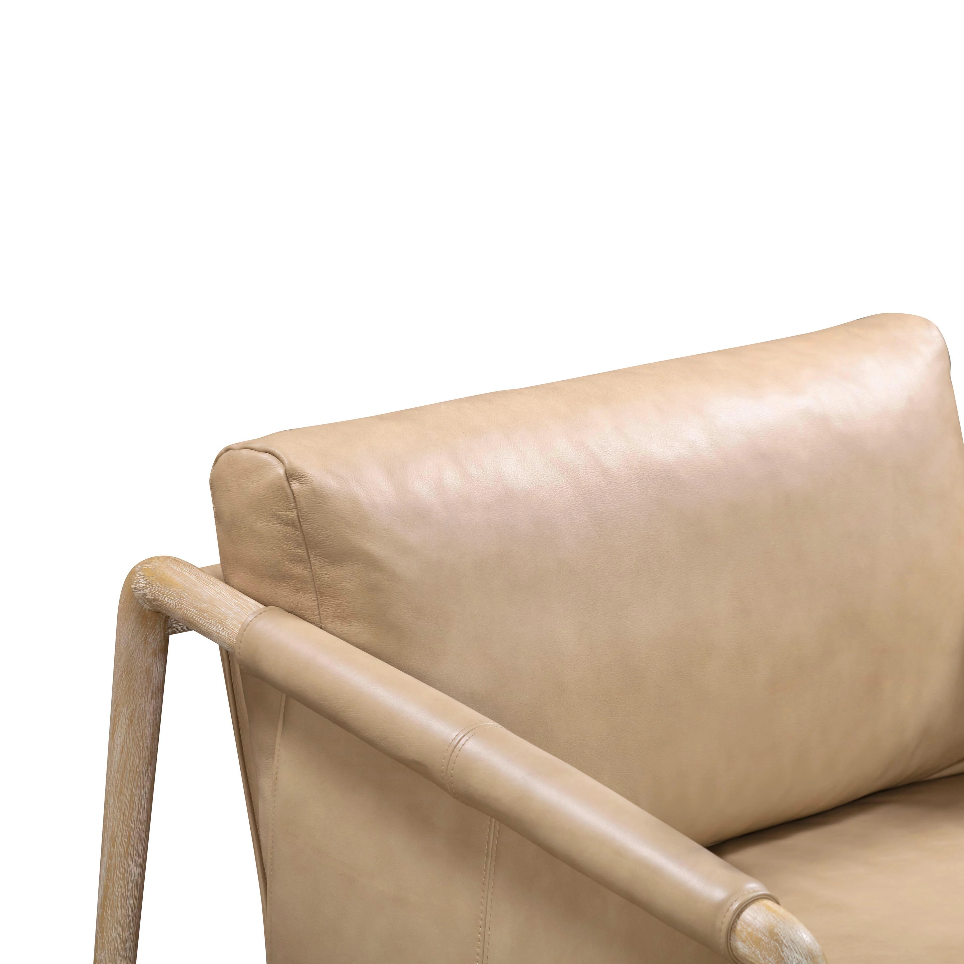 Chakka Tan Genuine Leather Accent Chair 11 Chakka Tan Genuine Leather Accent Chair
