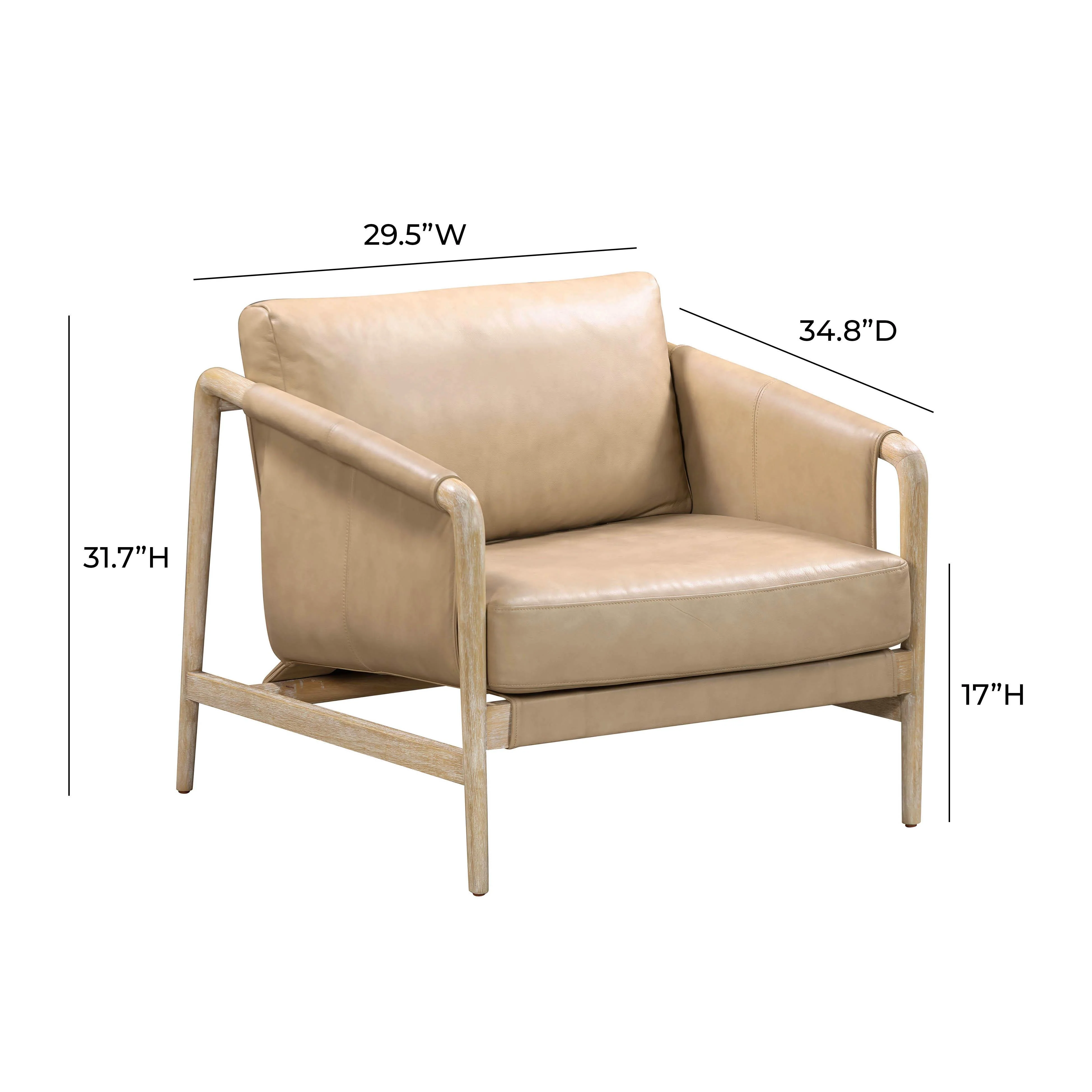 Chakka Tan Genuine Leather Accent Chair 12 Chakka Tan Genuine Leather Accent Chair