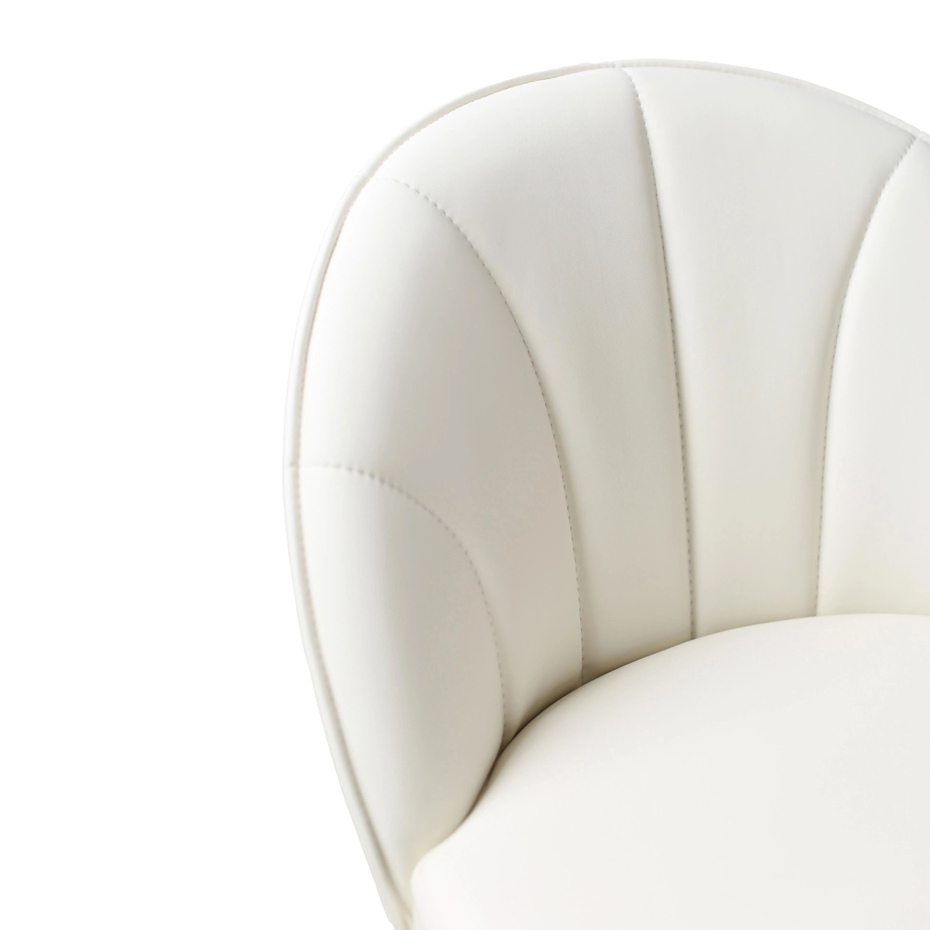 Venus Cream Performance Vegan Leather and Gold Adjustable Swivel Stool 13 Venus Cream Performance Vegan Leather and Gold Adjustable Swivel Stool