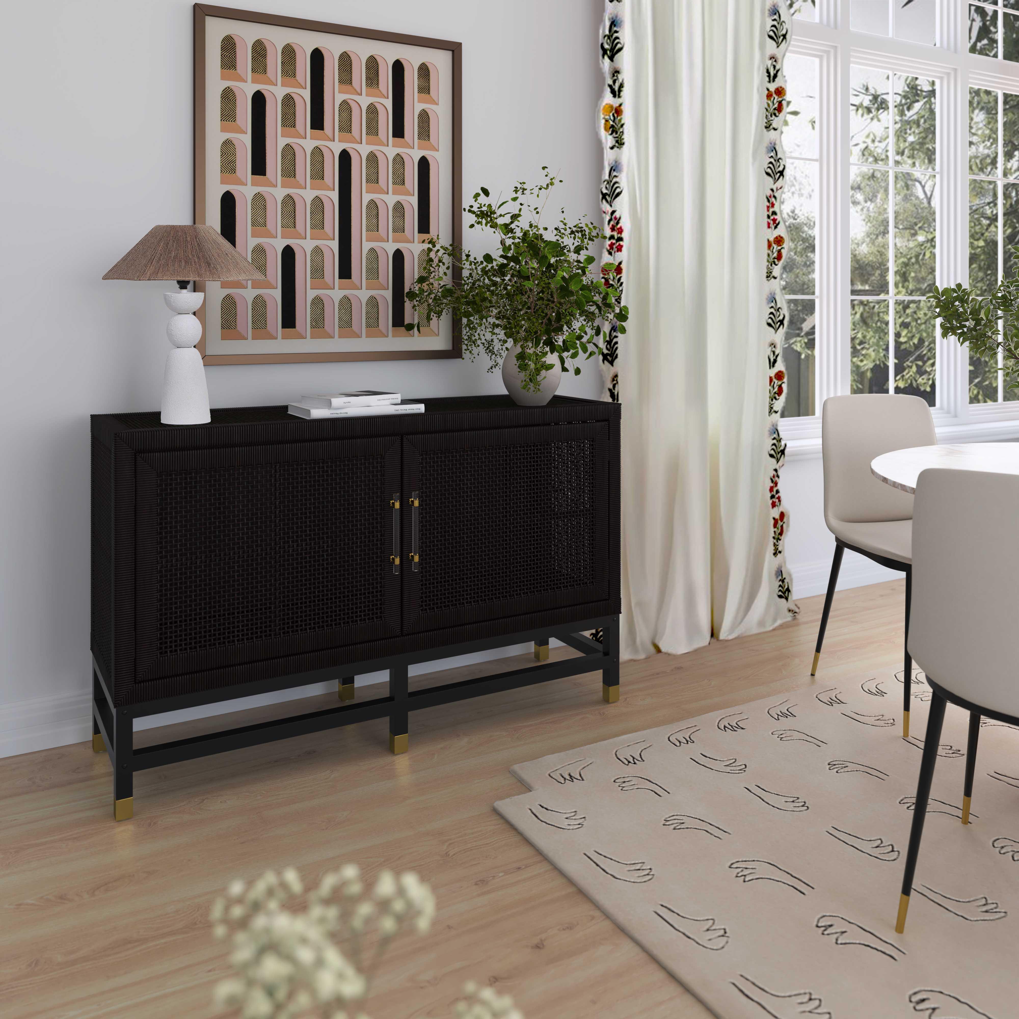 Amara Woven Rattan Buffet - TOV Furniture