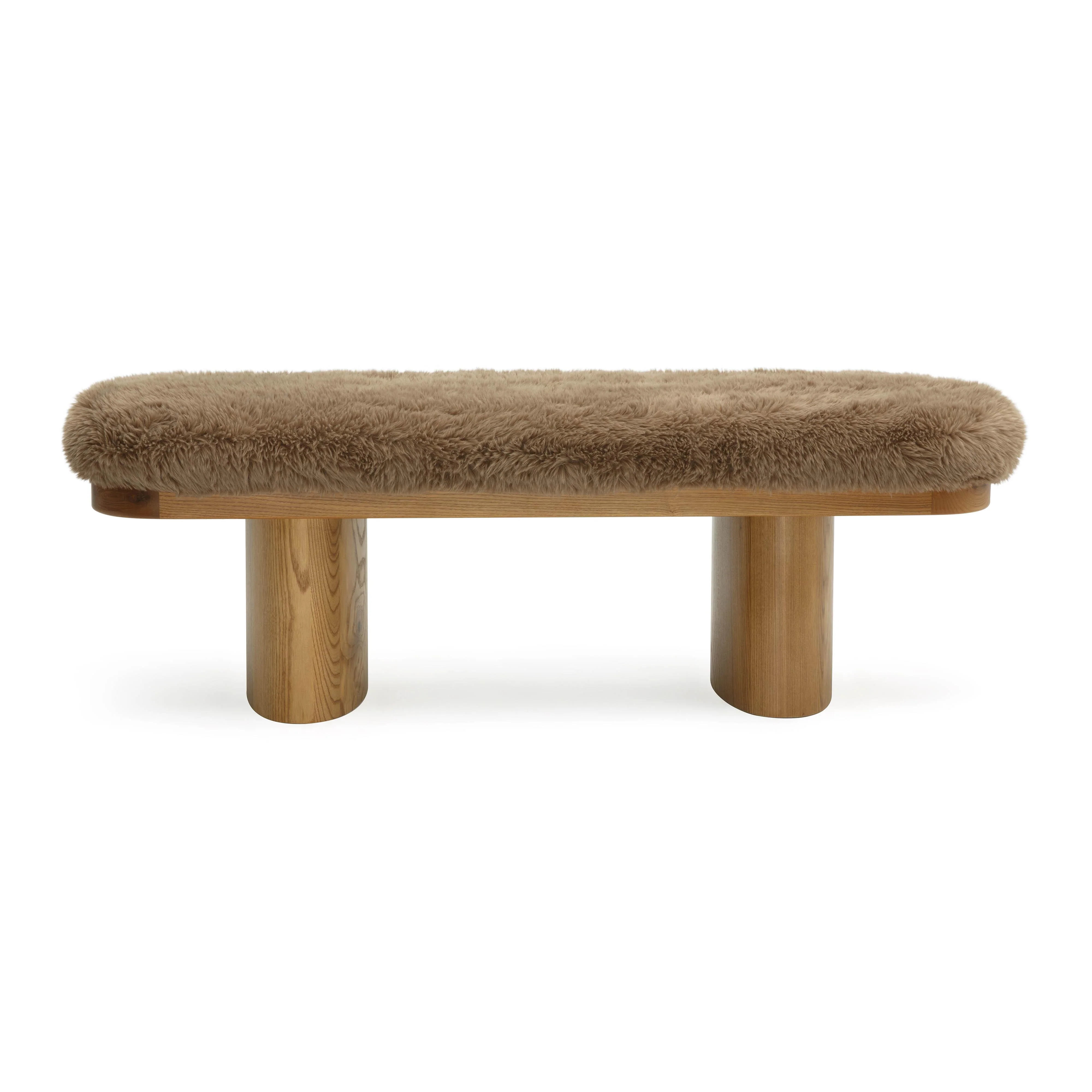 Ollie Straight Vegan Shearling Bench 24 Ollie Straight Vegan Shearling Bench