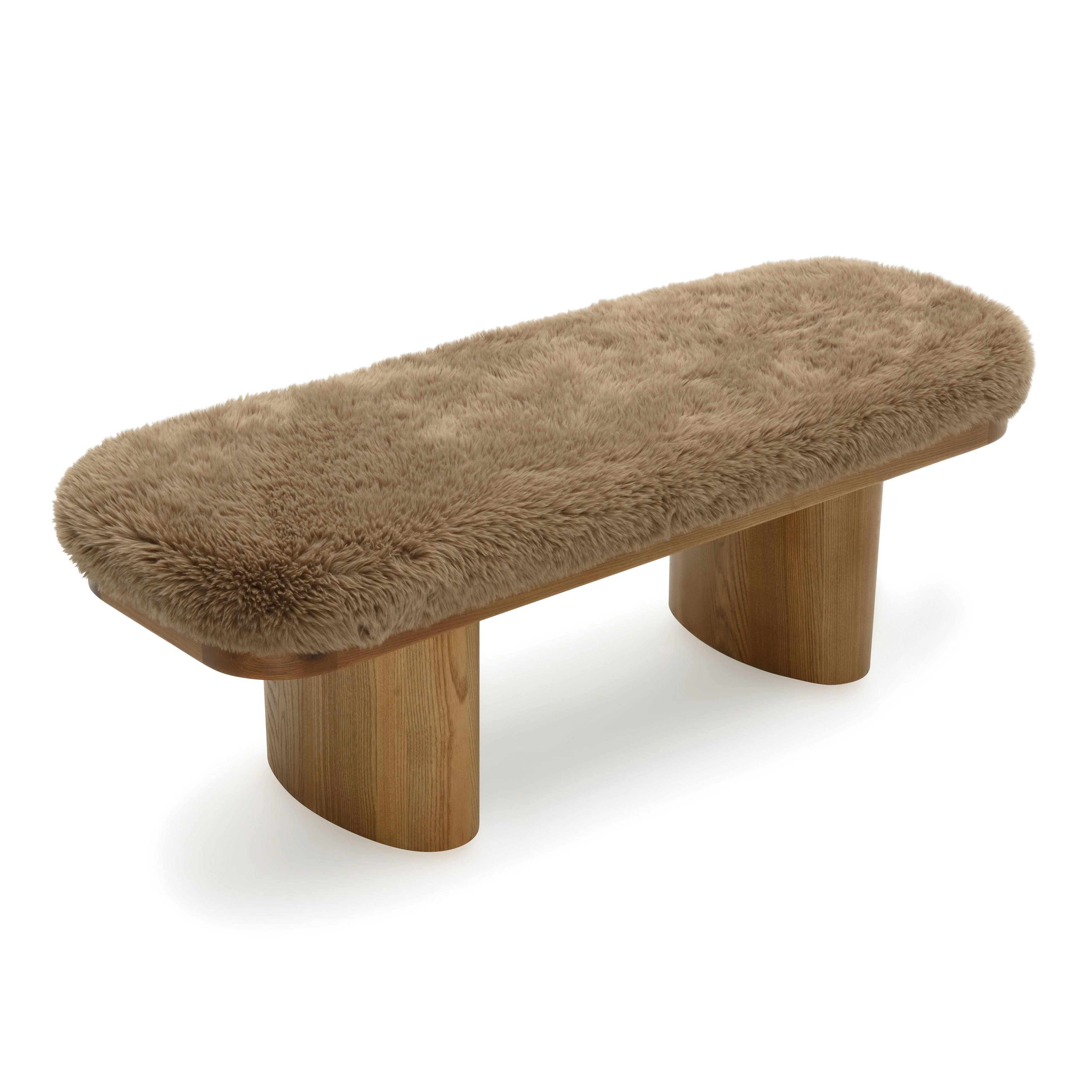 Ollie Straight Vegan Shearling Bench 25 Ollie Straight Vegan Shearling Bench