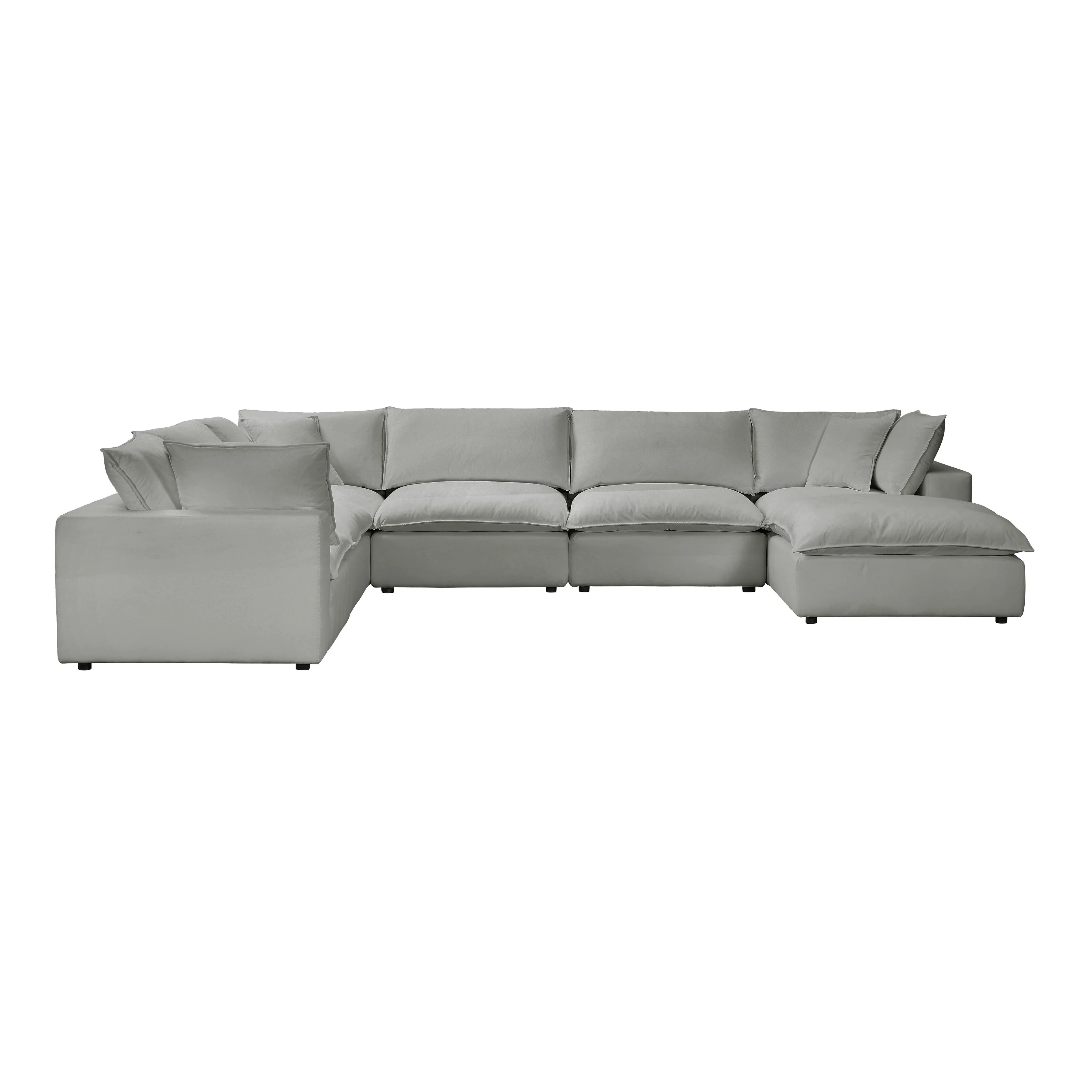 Cali Performance Fabric Modular 7-Piece Large Chaise Sectional 1 Cali Performance Fabric Modular 7-Piece Large Chaise Sectional