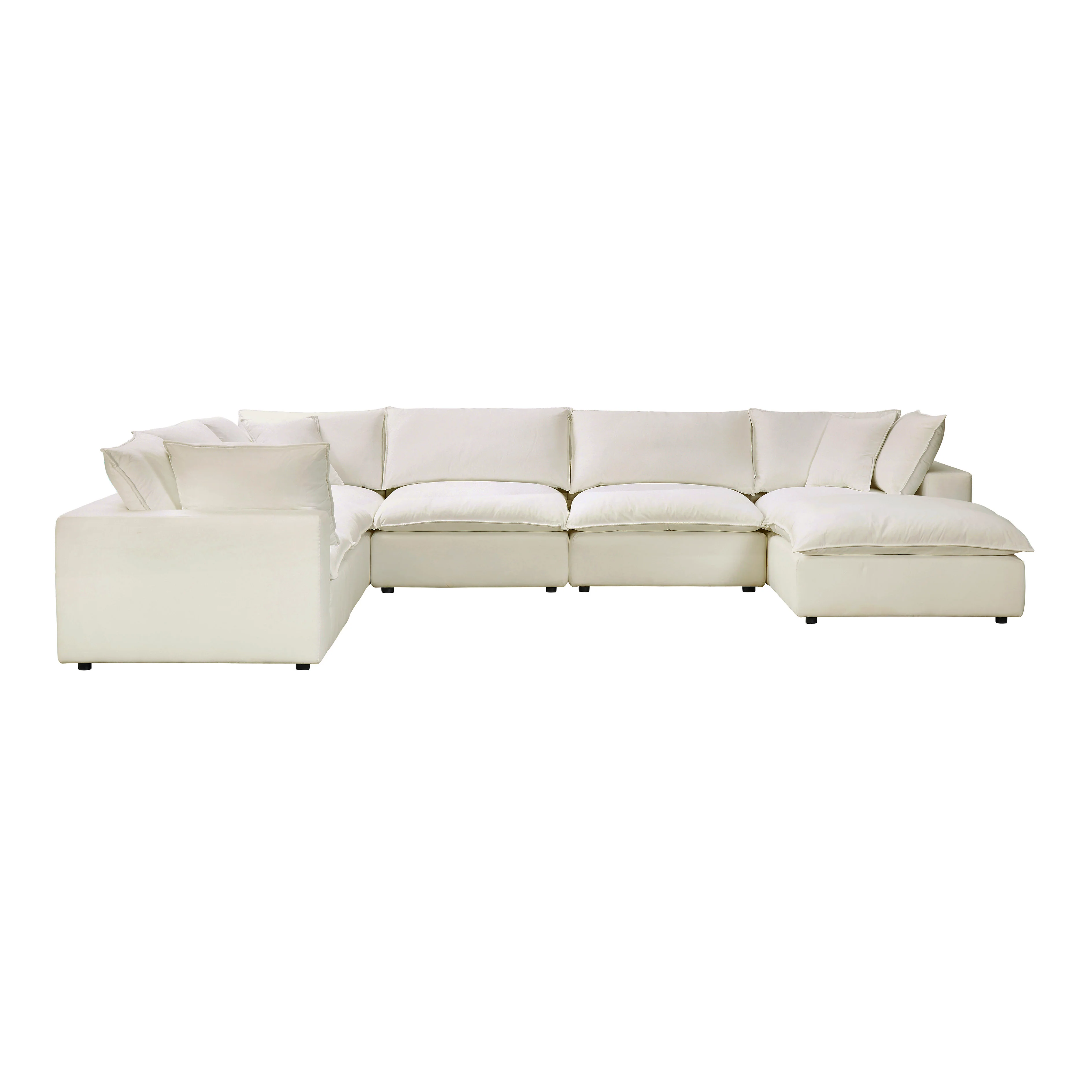 Cali Performance Fabric Modular 7-Piece Large Chaise Sectional 36 Cali Performance Fabric Modular 7-Piece Large Chaise Sectional