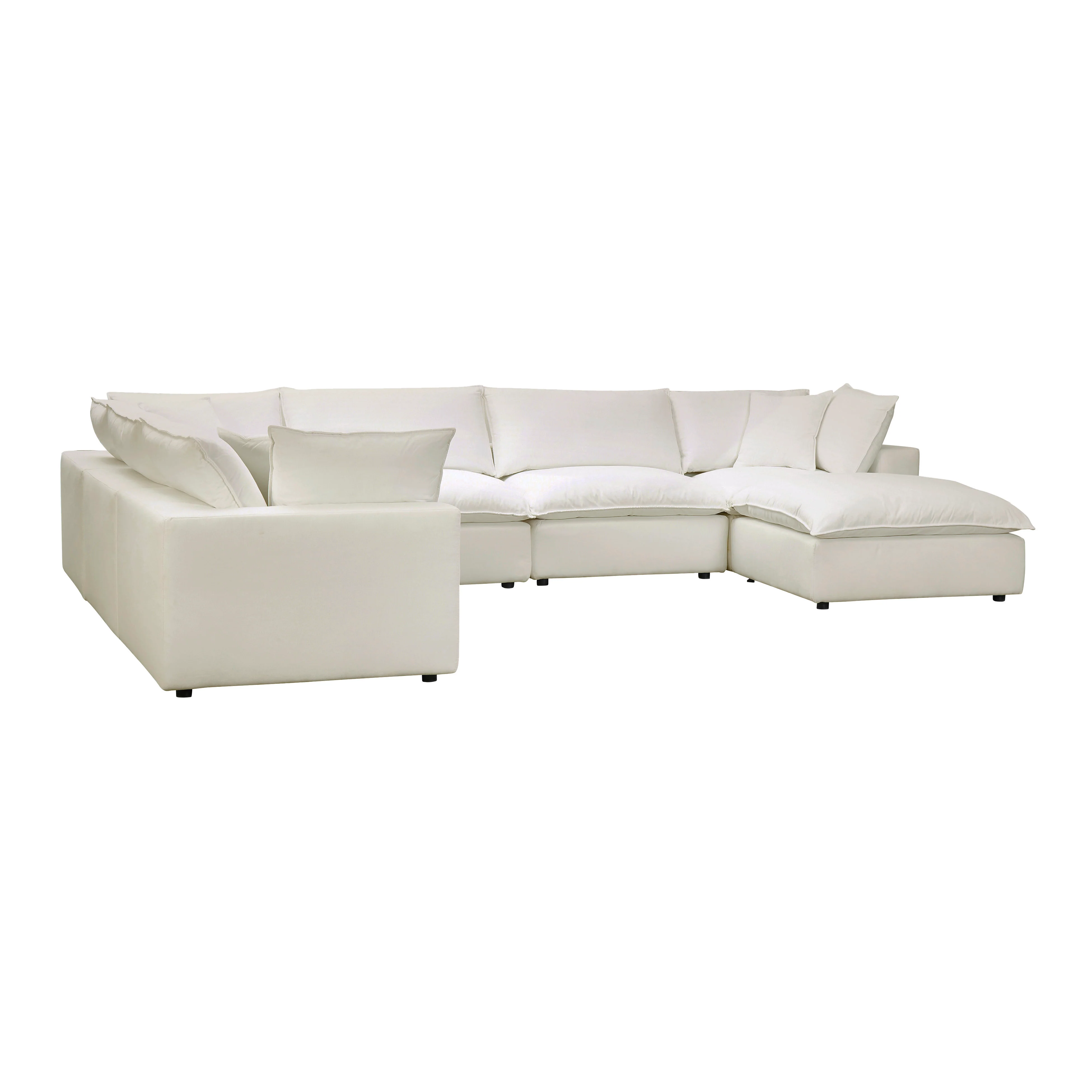 Cali Performance Fabric Modular 7-Piece Large Chaise Sectional 38 Cali Performance Fabric Modular 7-Piece Large Chaise Sectional