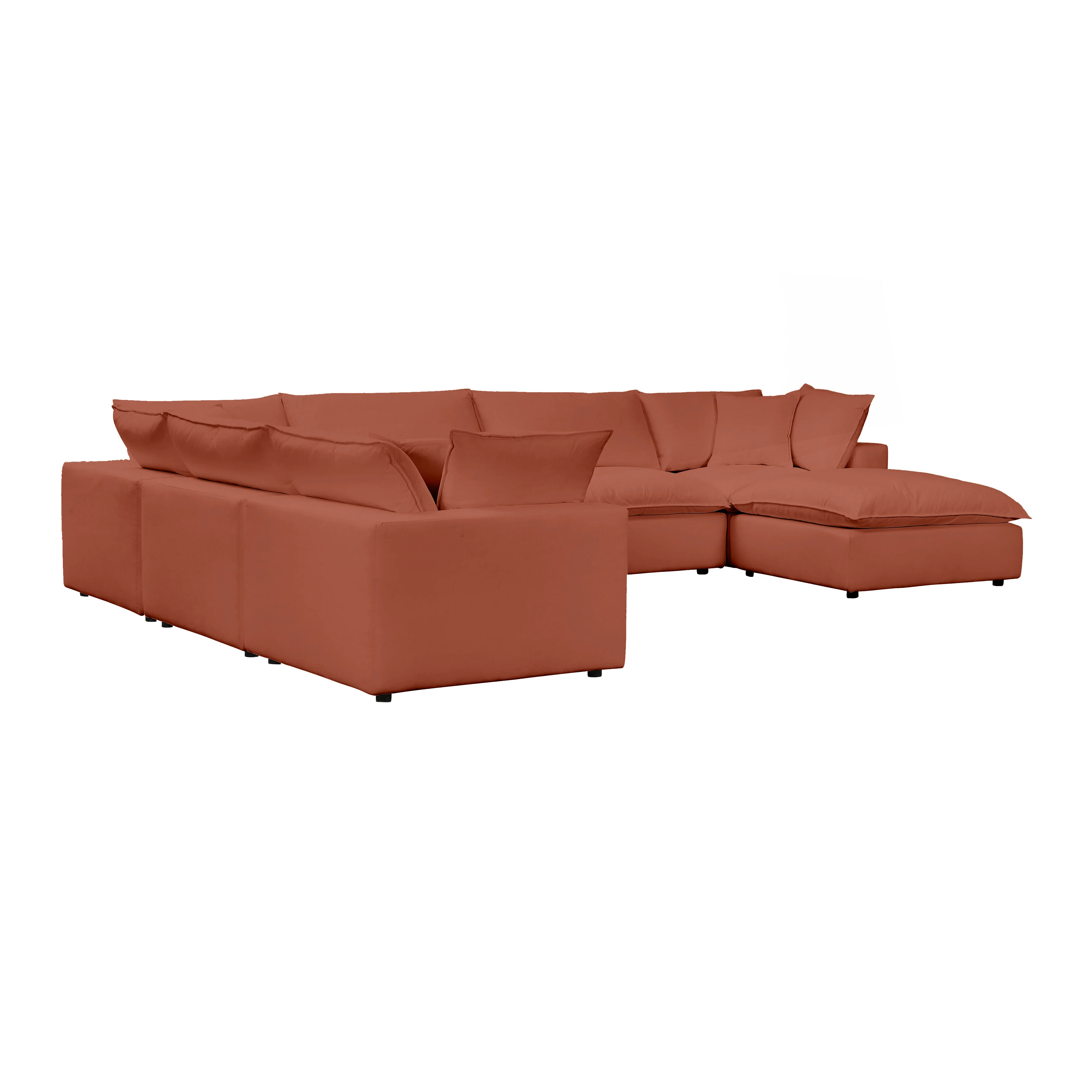 Cali Performance Fabric Modular 7-Piece Large Chaise Sectional 49 Cali Performance Fabric Modular 7-Piece Large Chaise Sectional