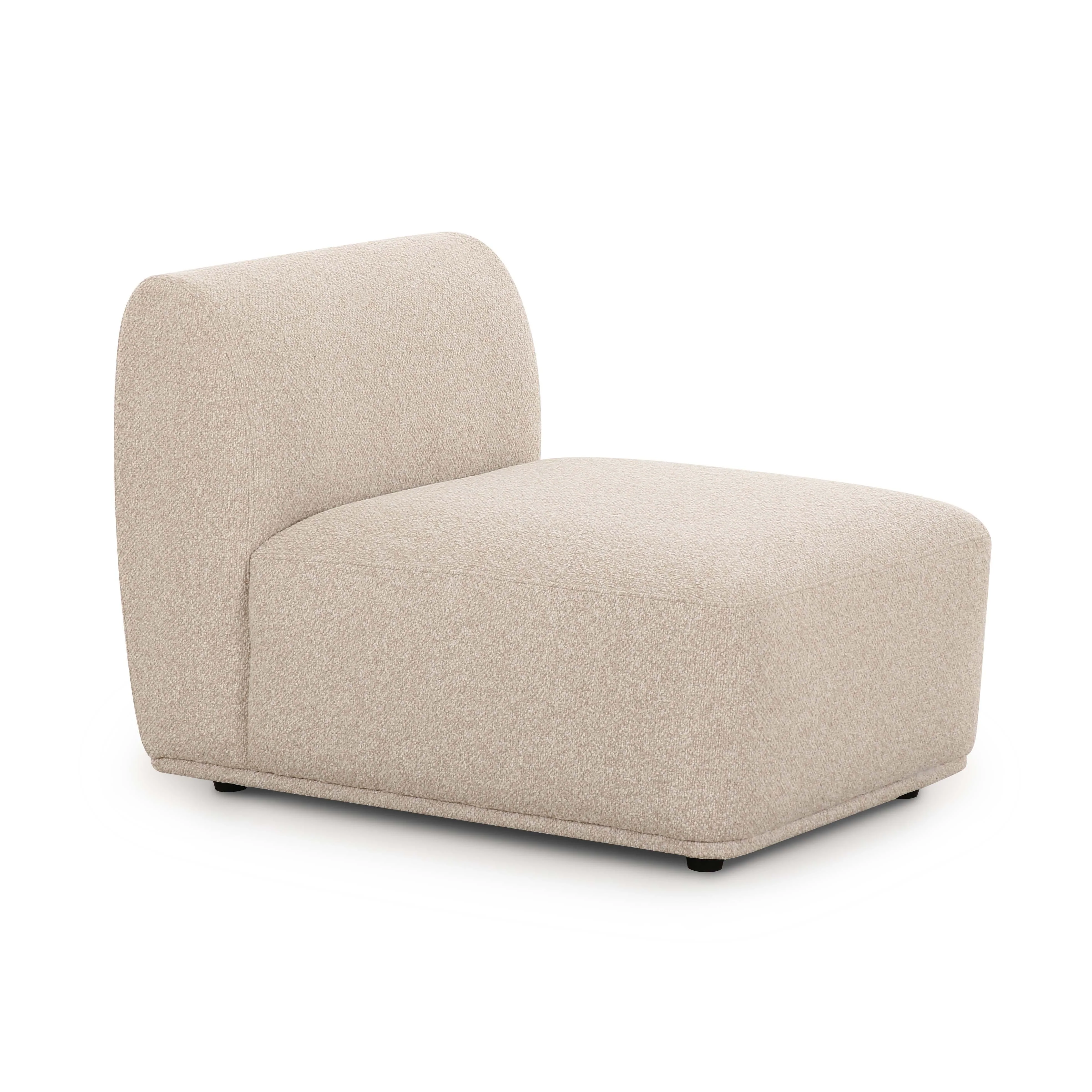 Sylvie Cream Boucle Armless 1-Seater