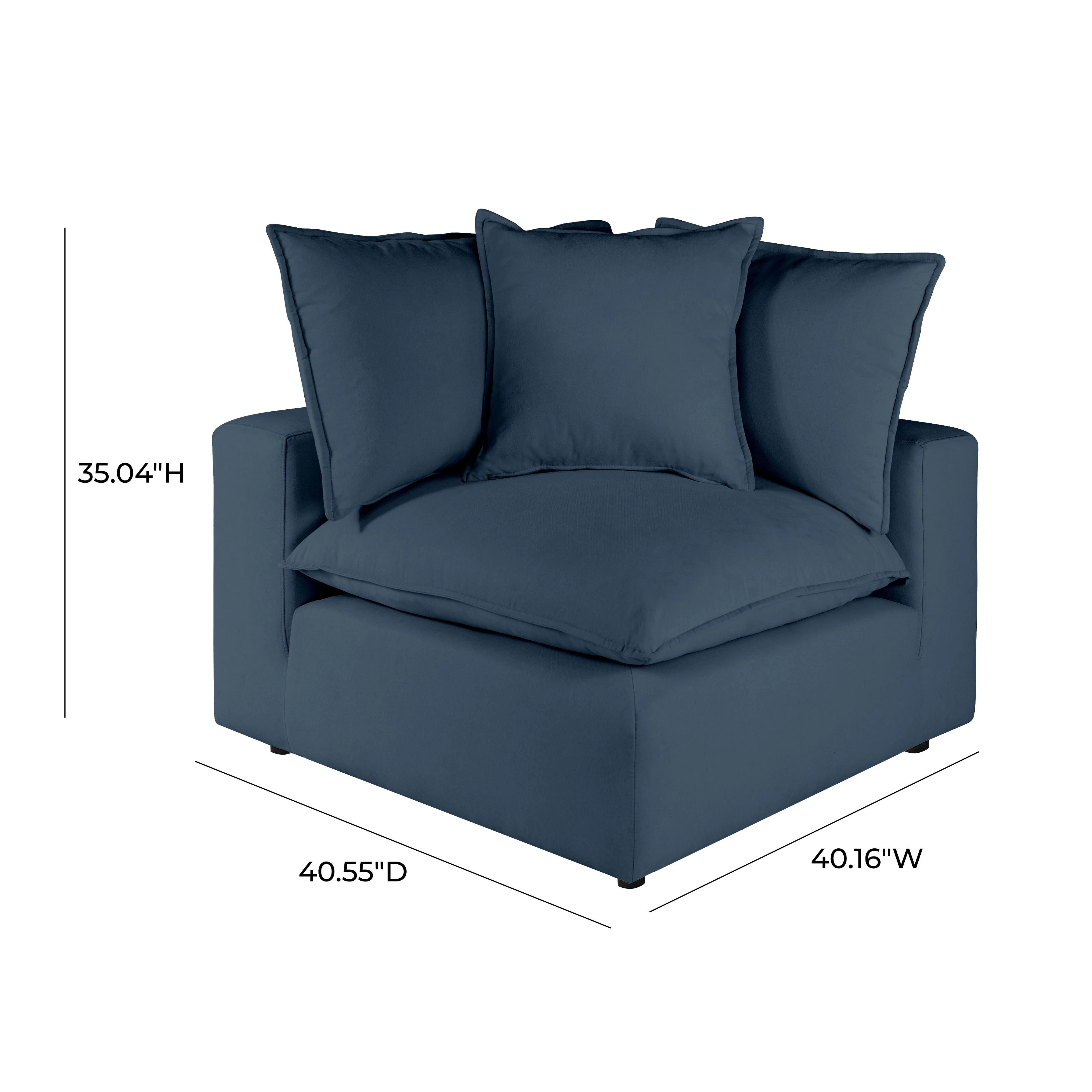 Cali Performance Fabric Modular Corner Chair 66 Cali Performance Fabric Modular Corner Chair