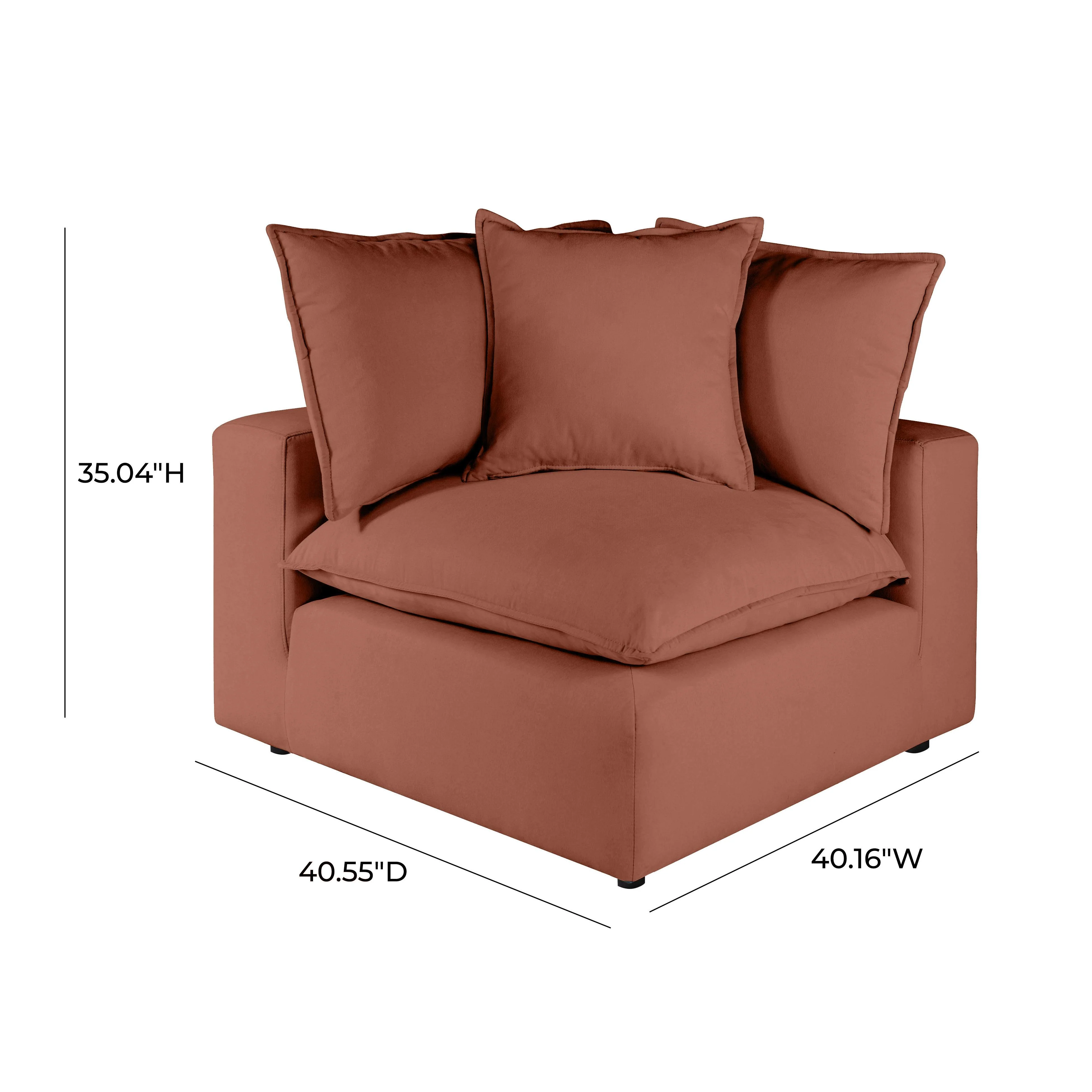 Cali Performance Fabric Modular Corner Chair 72 Cali Performance Fabric Modular Corner Chair