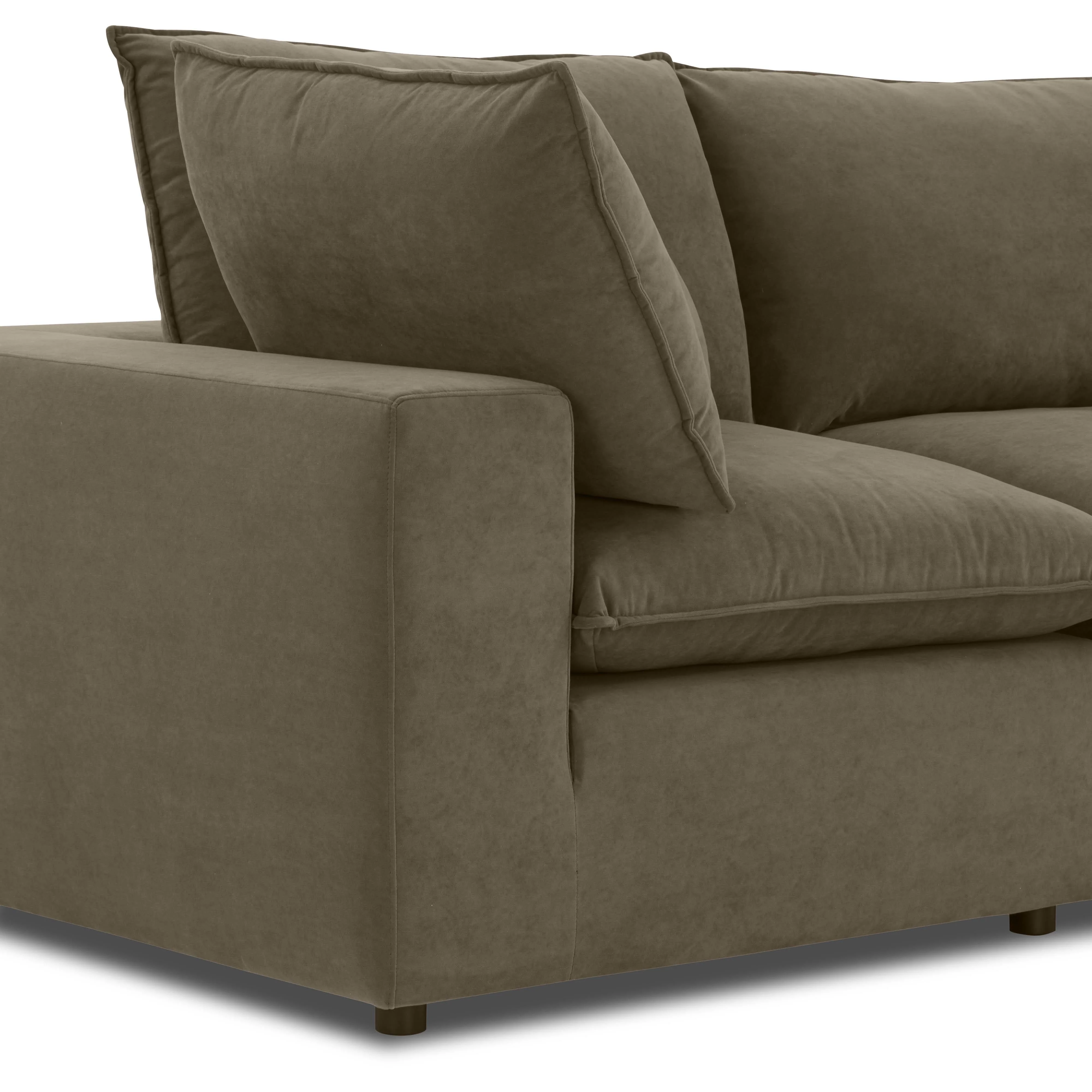Cali Chocolate Brown Performance Velvet Modular Sofa 12 Cali Chocolate Brown Performance Velvet Modular Sofa