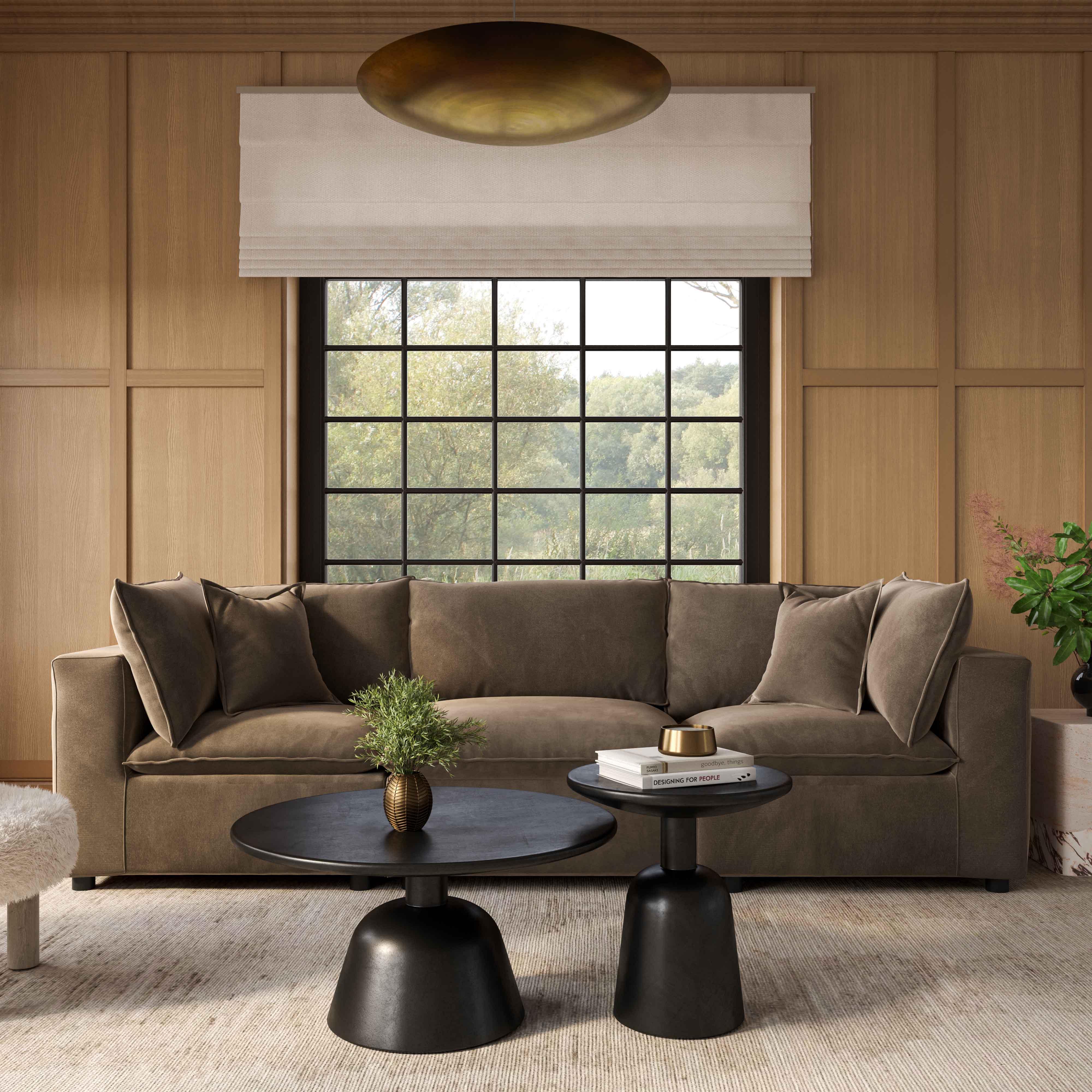 Cali Chocolate Brown Performance Velvet Modular Sofa 14 Cali Chocolate Brown Performance Velvet Modular Sofa