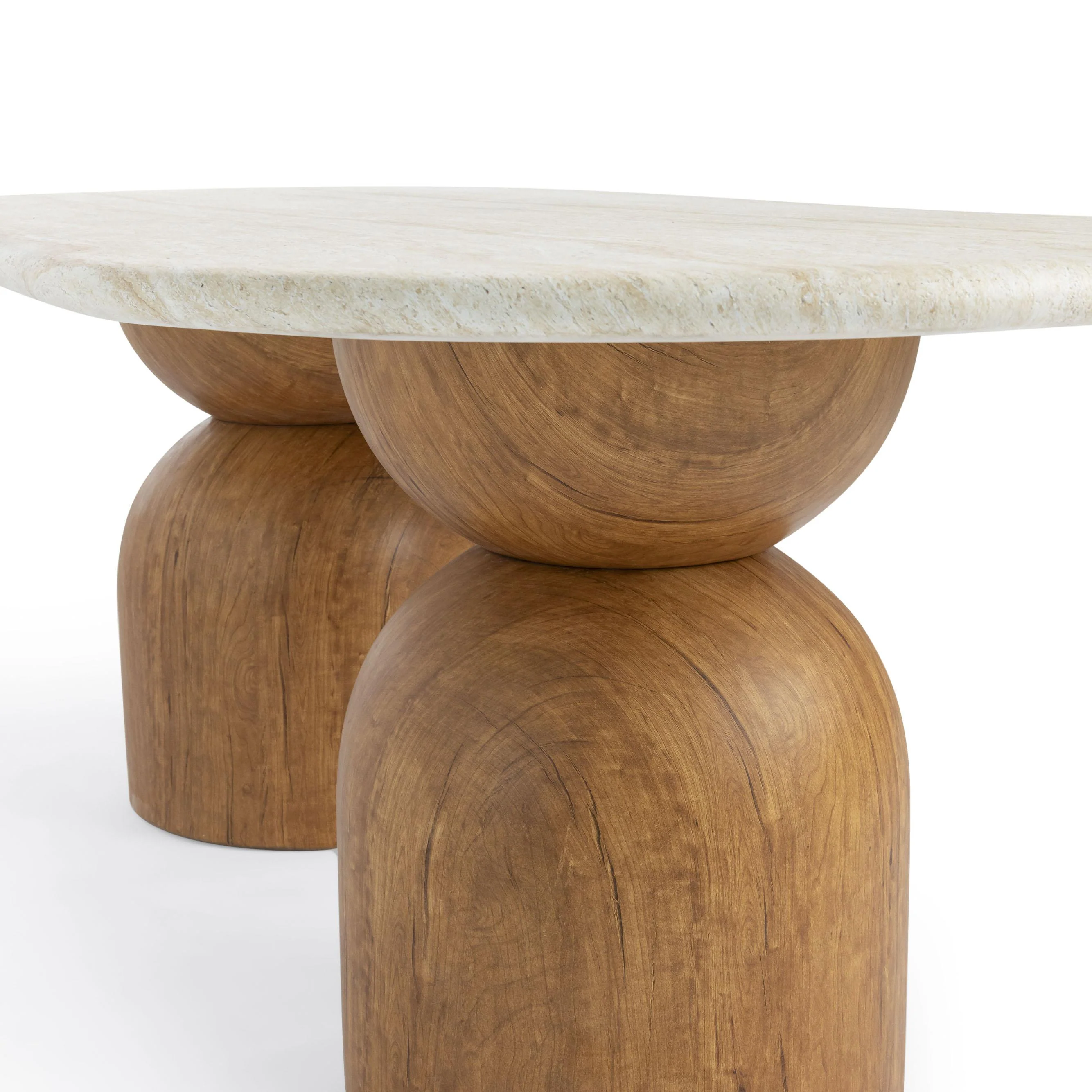 Cynthia Travertine Concrete Indoor / Outdoor 87" Oval Dining Table 13 Cynthia Travertine Concrete Indoor / Outdoor 87" Oval Dining Table