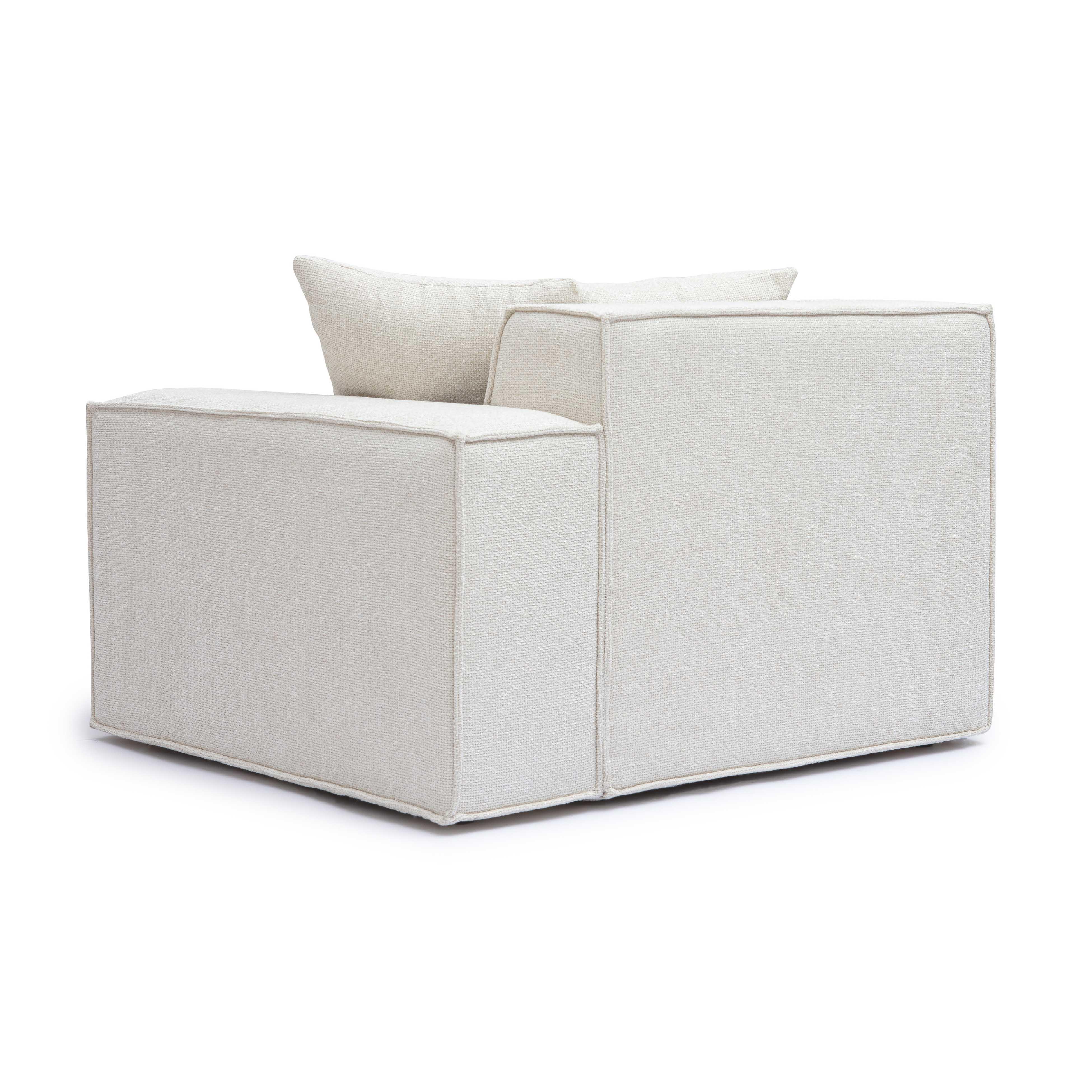 Mindy Chenille Basketweave Modular Corner Chair 46 Mindy Chenille Basketweave Modular Corner Chair