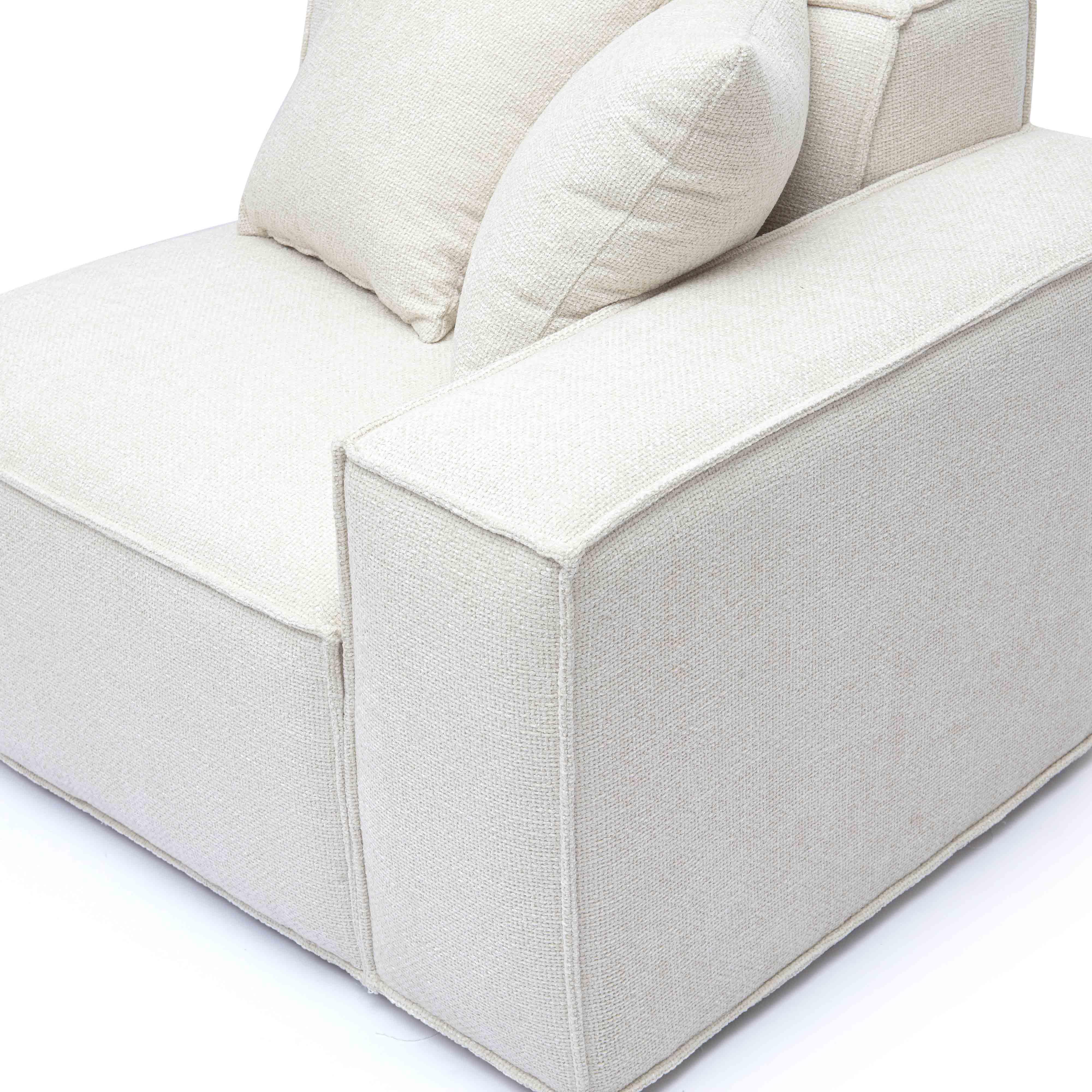 Mindy Chenille Basketweave Modular Corner Chair 47 Mindy Chenille Basketweave Modular Corner Chair