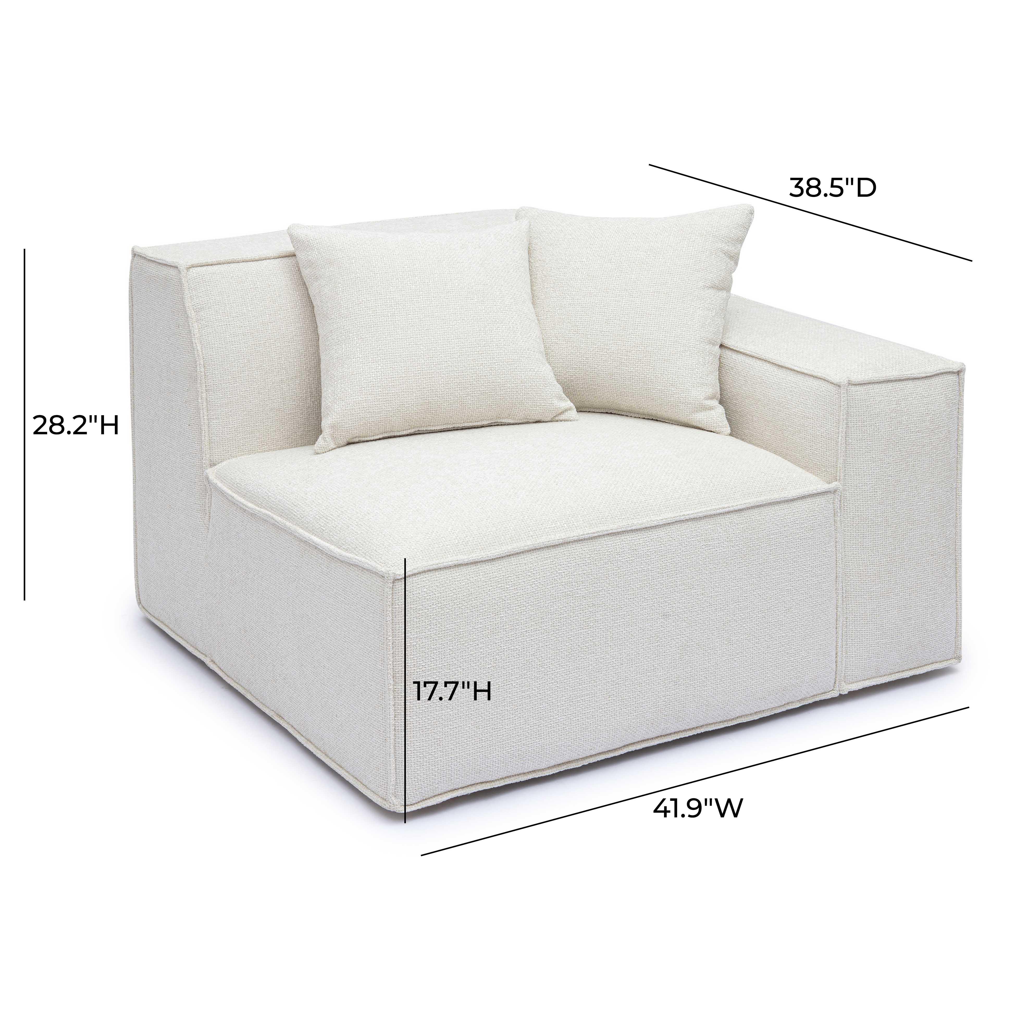 Mindy Chenille Basketweave Modular Corner Chair 48 Mindy Chenille Basketweave Modular Corner Chair