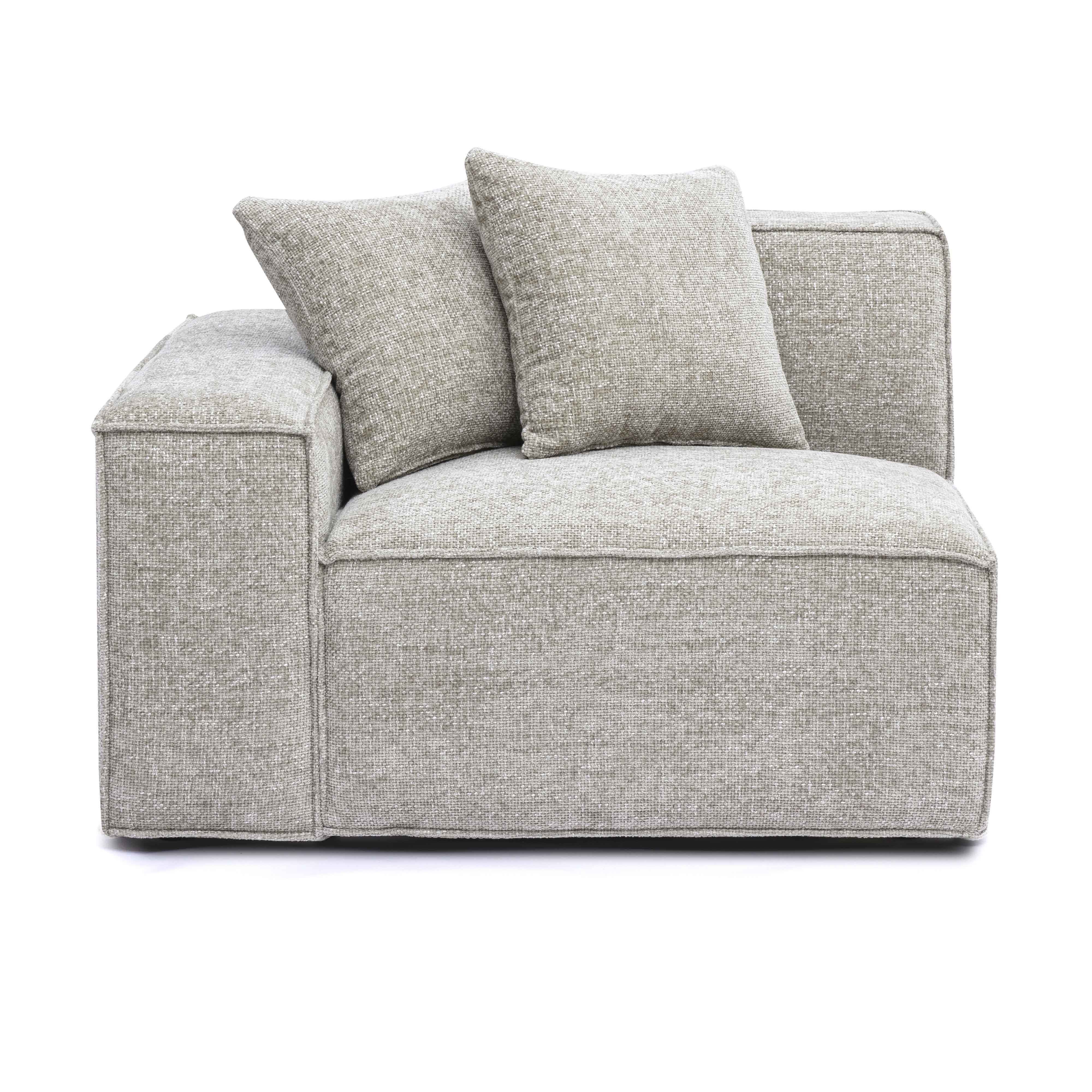 Mindy Chenille Basketweave Modular Corner Chair 49 Mindy Chenille Basketweave Modular Corner Chair