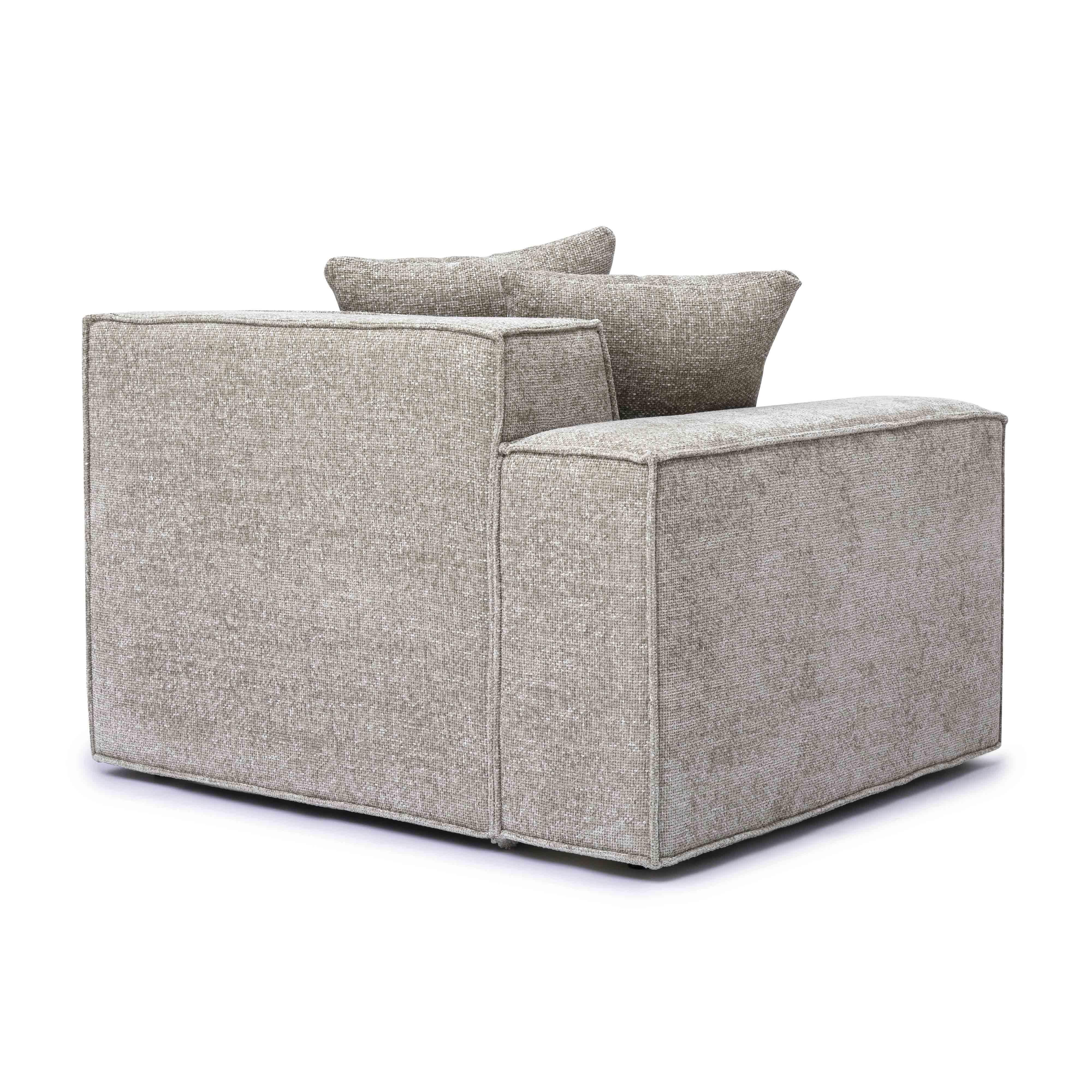 Mindy Chenille Basketweave Modular Corner Chair 52 Mindy Chenille Basketweave Modular Corner Chair