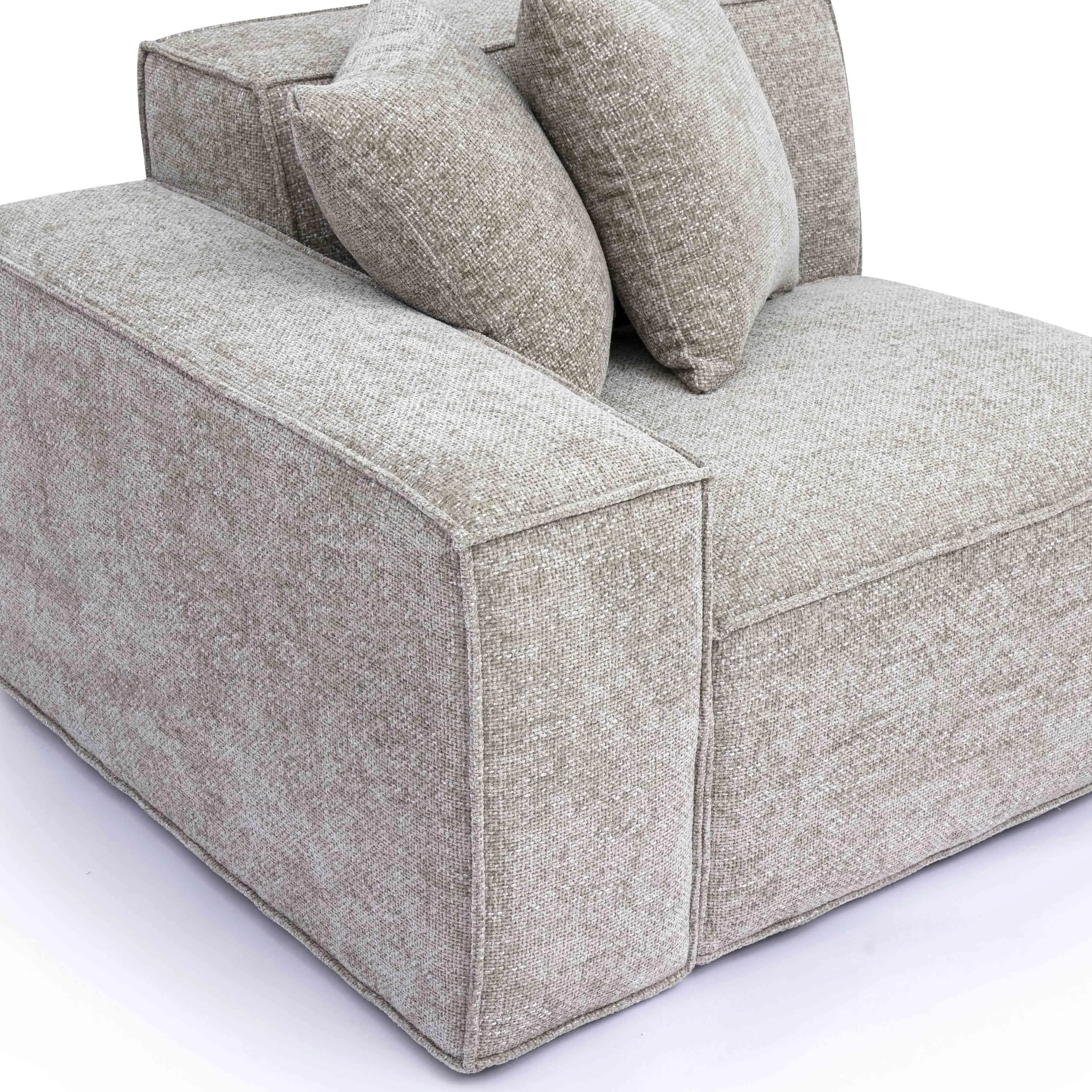 Mindy Chenille Basketweave Modular Corner Chair 53 Mindy Chenille Basketweave Modular Corner Chair