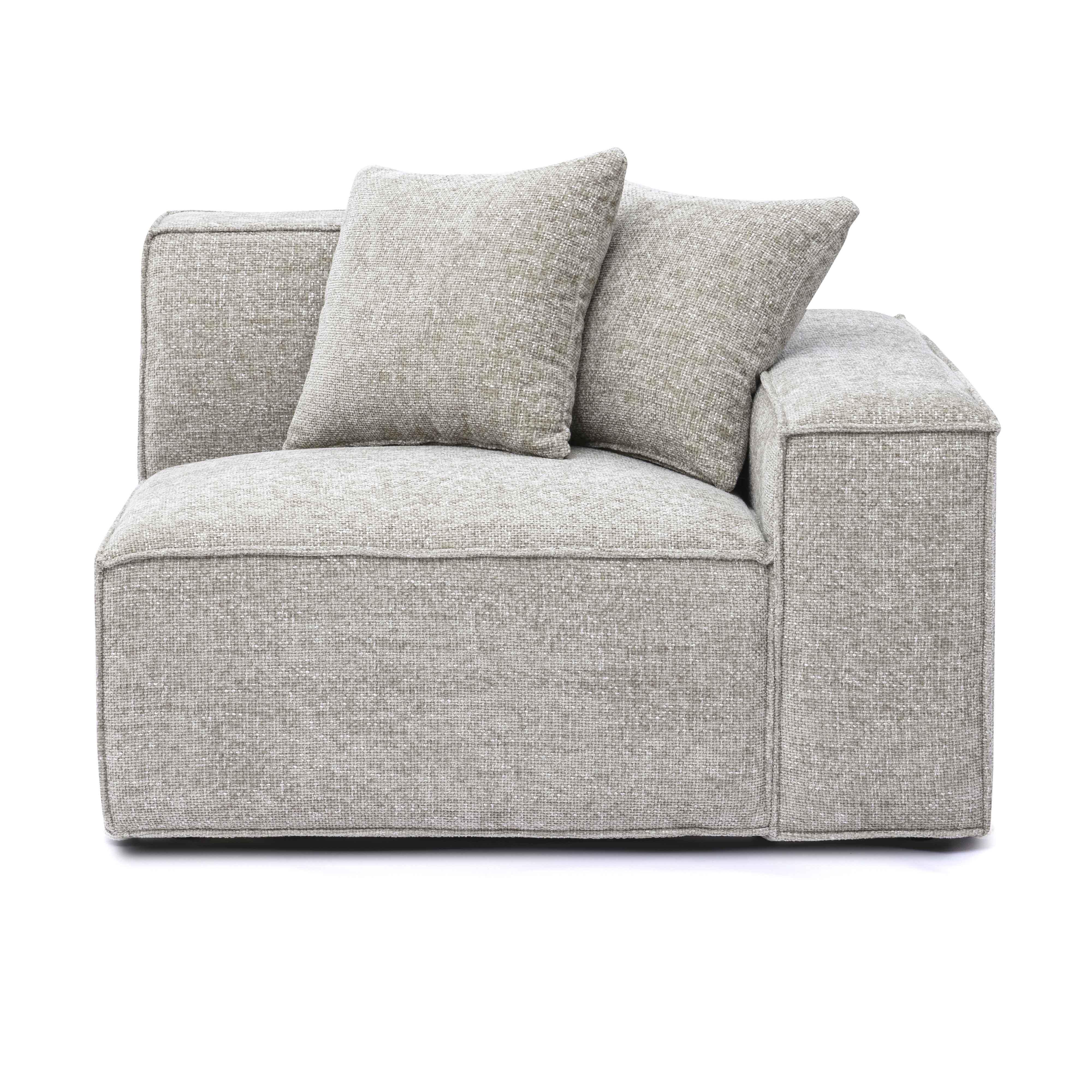 Mindy Chenille Basketweave Modular Corner Chair 55 Mindy Chenille Basketweave Modular Corner Chair