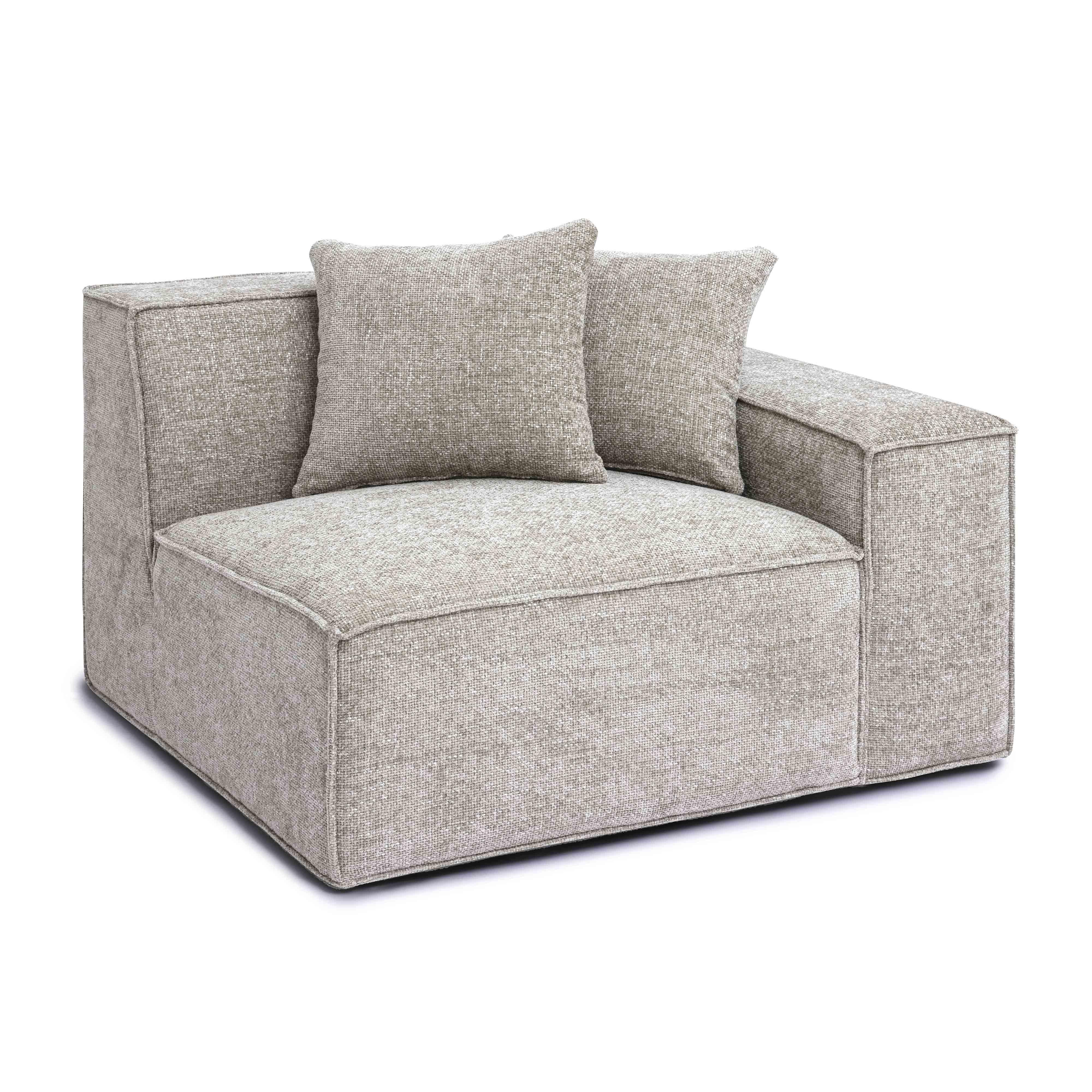 Mindy Chenille Basketweave Modular Corner Chair 57 Mindy Chenille Basketweave Modular Corner Chair