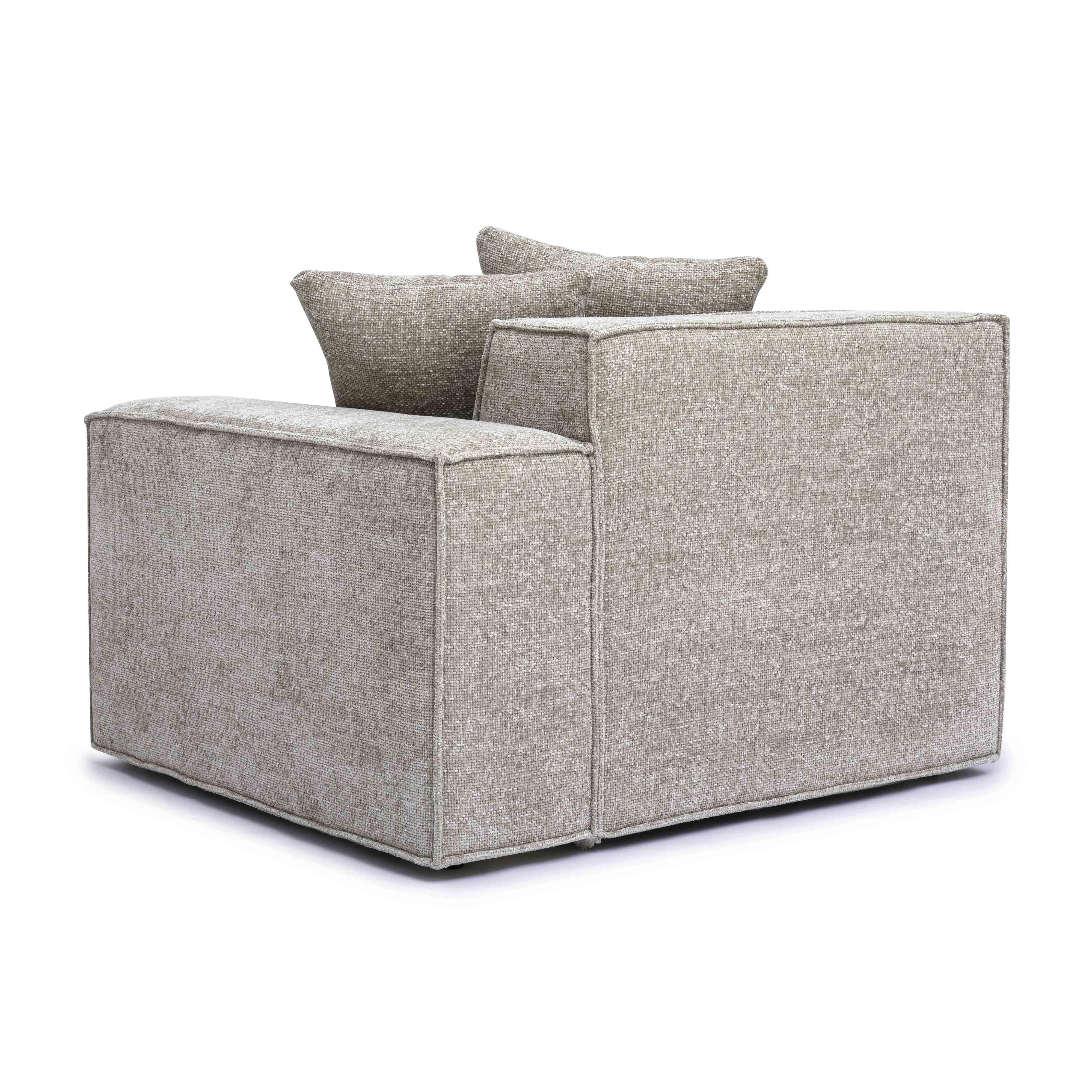 Mindy Chenille Basketweave Modular Corner Chair 58 Mindy Chenille Basketweave Modular Corner Chair